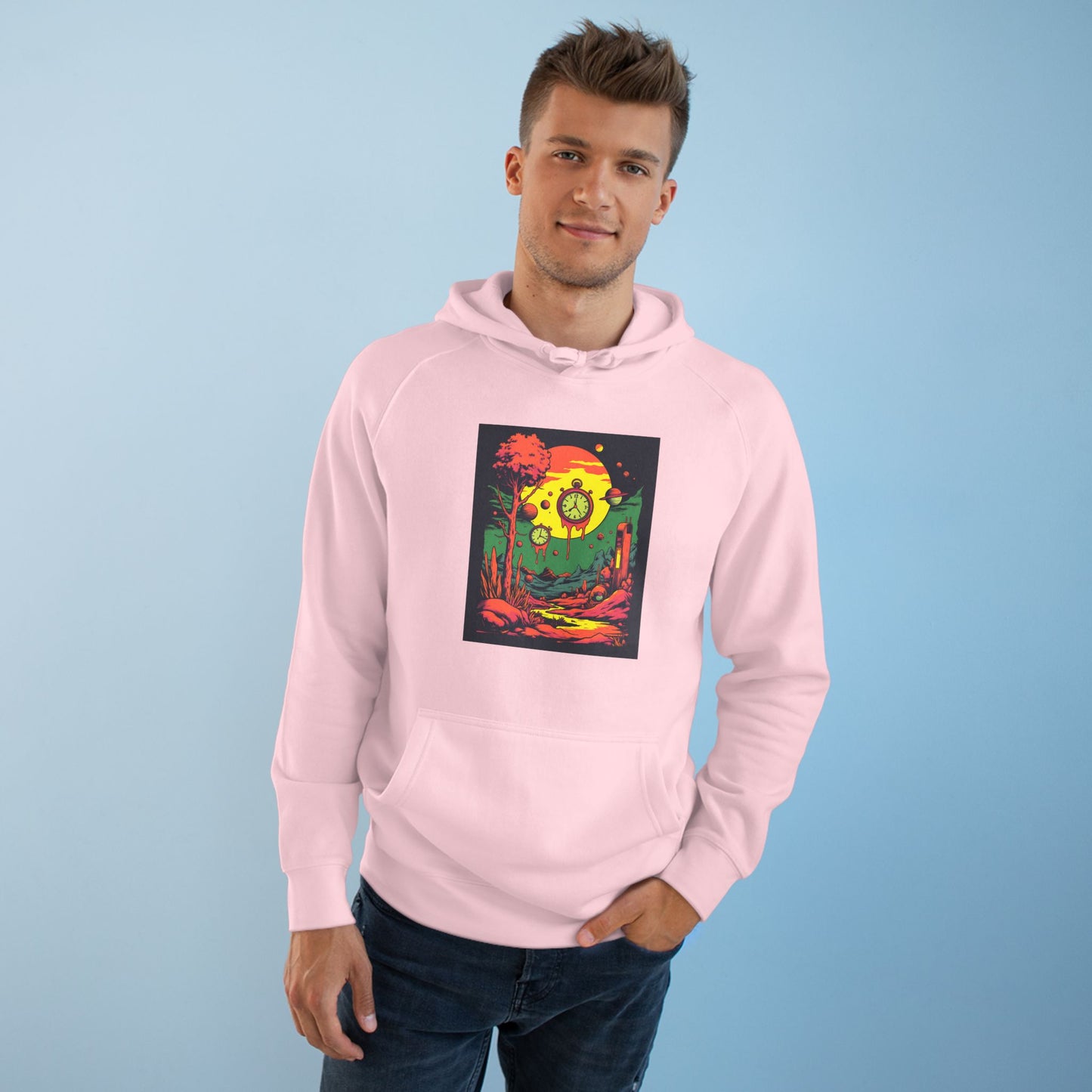 Unisex Supply Hoodie | Surreal Dripping Geometry