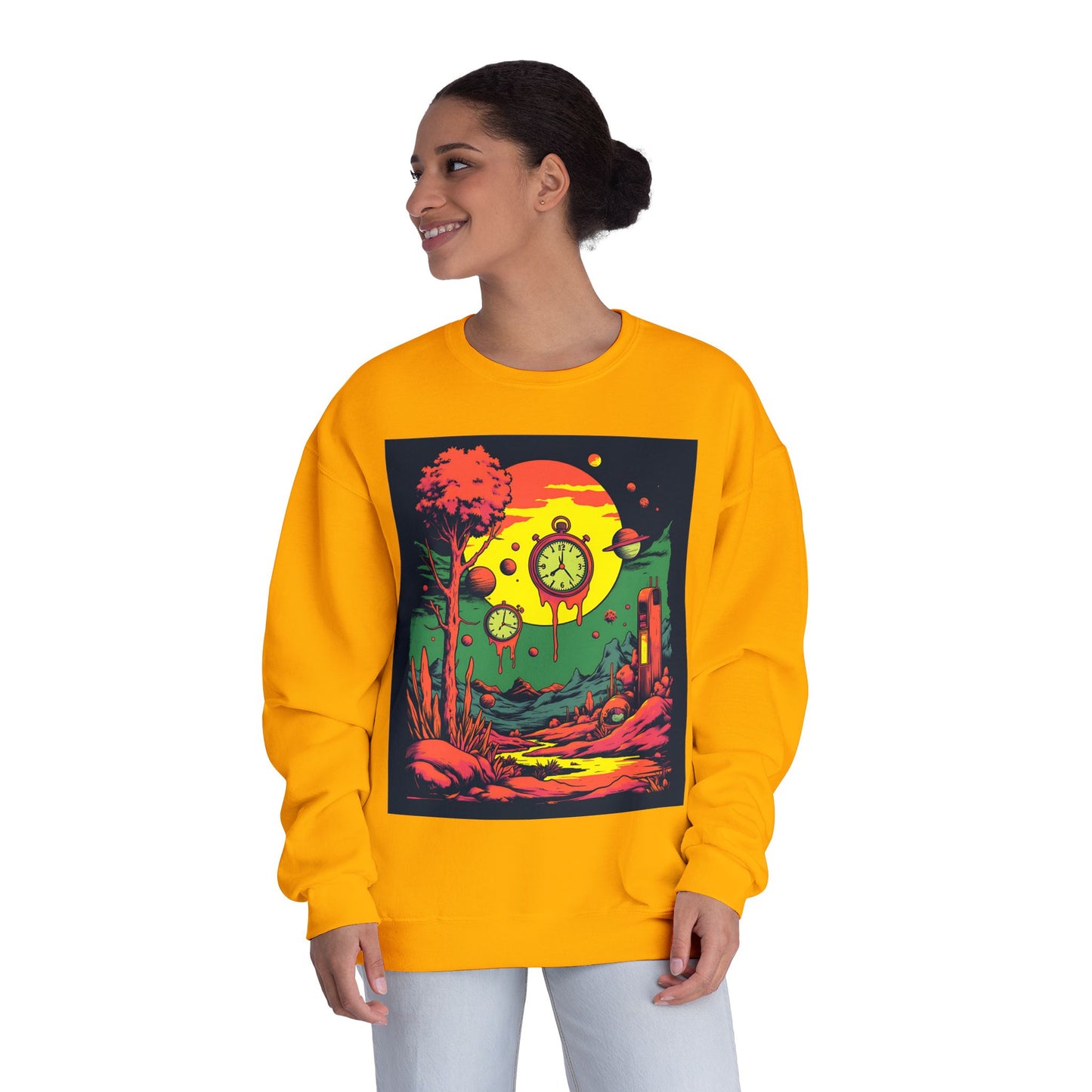Unisex NuBlend® Crewneck Sweatshirt | Surreal Dripping Geometry