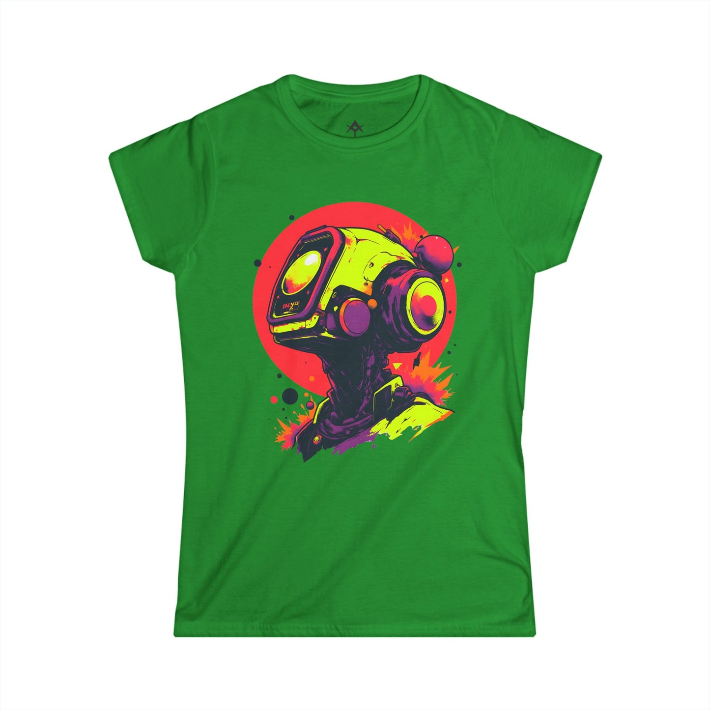 Women's Softstyle Tee | Y2K Abstract Robot T-Shirt Design