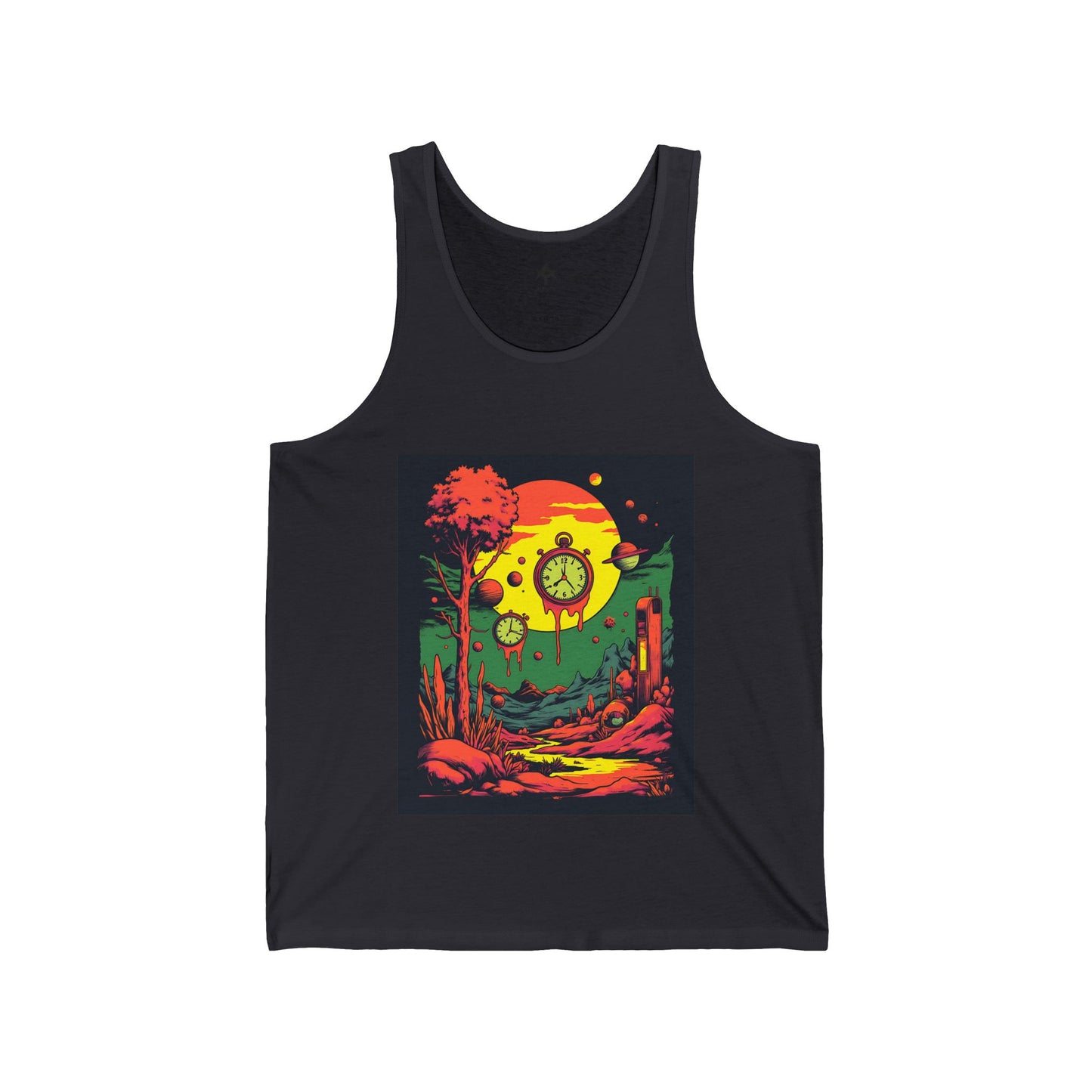Unisex Jersey Tank | Surreal Dripping Geometry