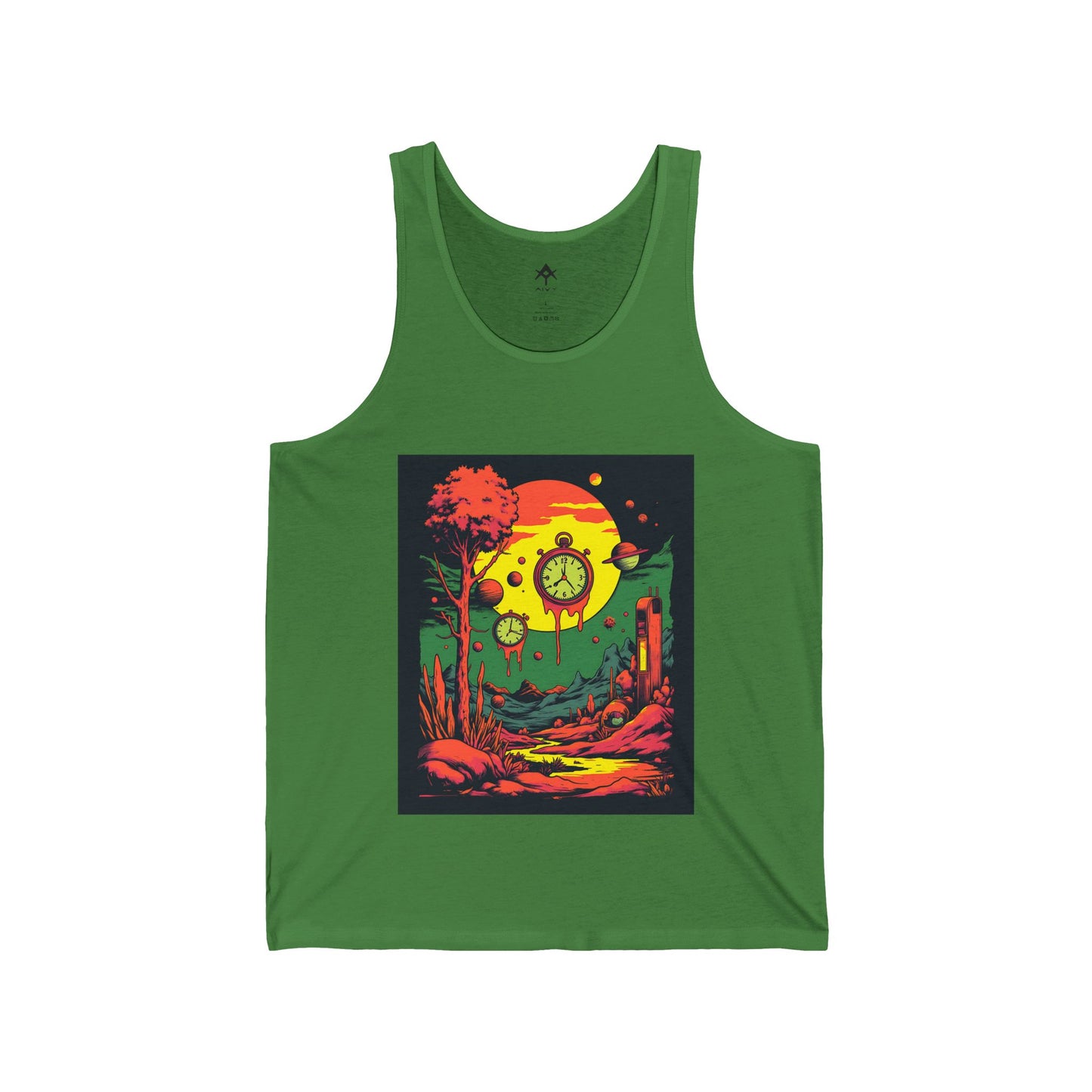 Unisex Jersey Tank | Surreal Dripping Geometry