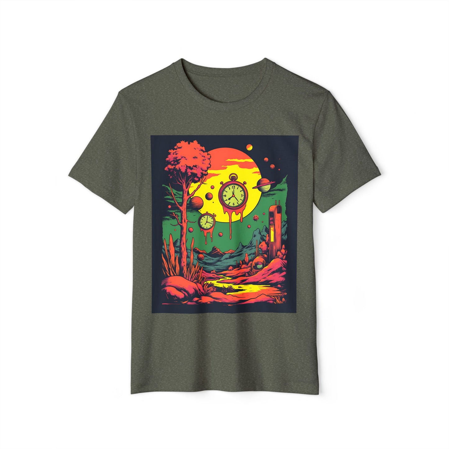 Unisex Recycled Organic T-Shirt | Surreal Dripping Geometry