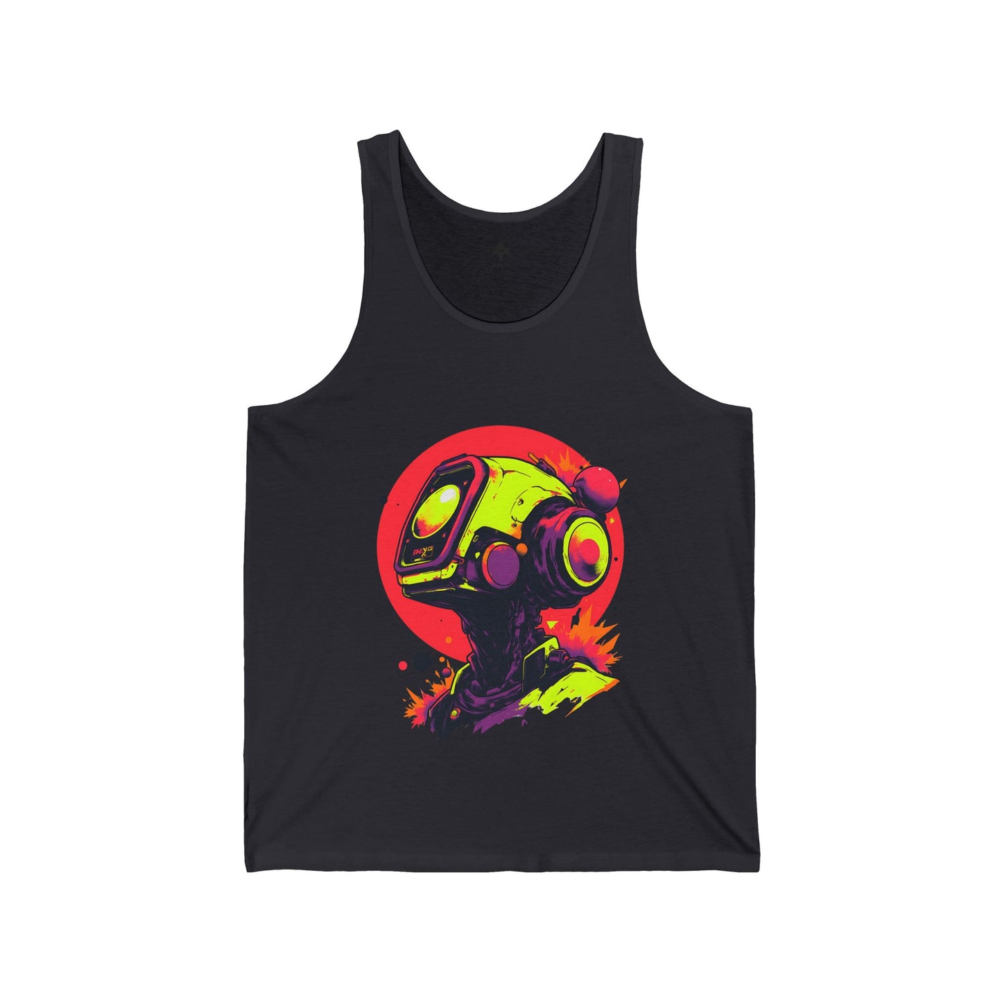 Unisex Jersey Tank | Y2K Abstract Robot T-Shirt Design