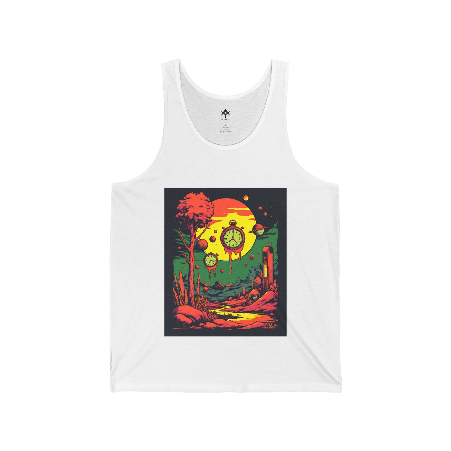 Unisex Jersey Tank | Surreal Dripping Geometry