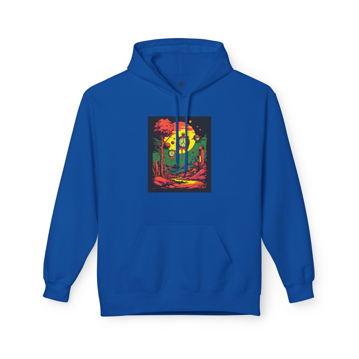 Unisex Midweight Softstyle Fleece Hoodie | Surreal Dripping Geometry