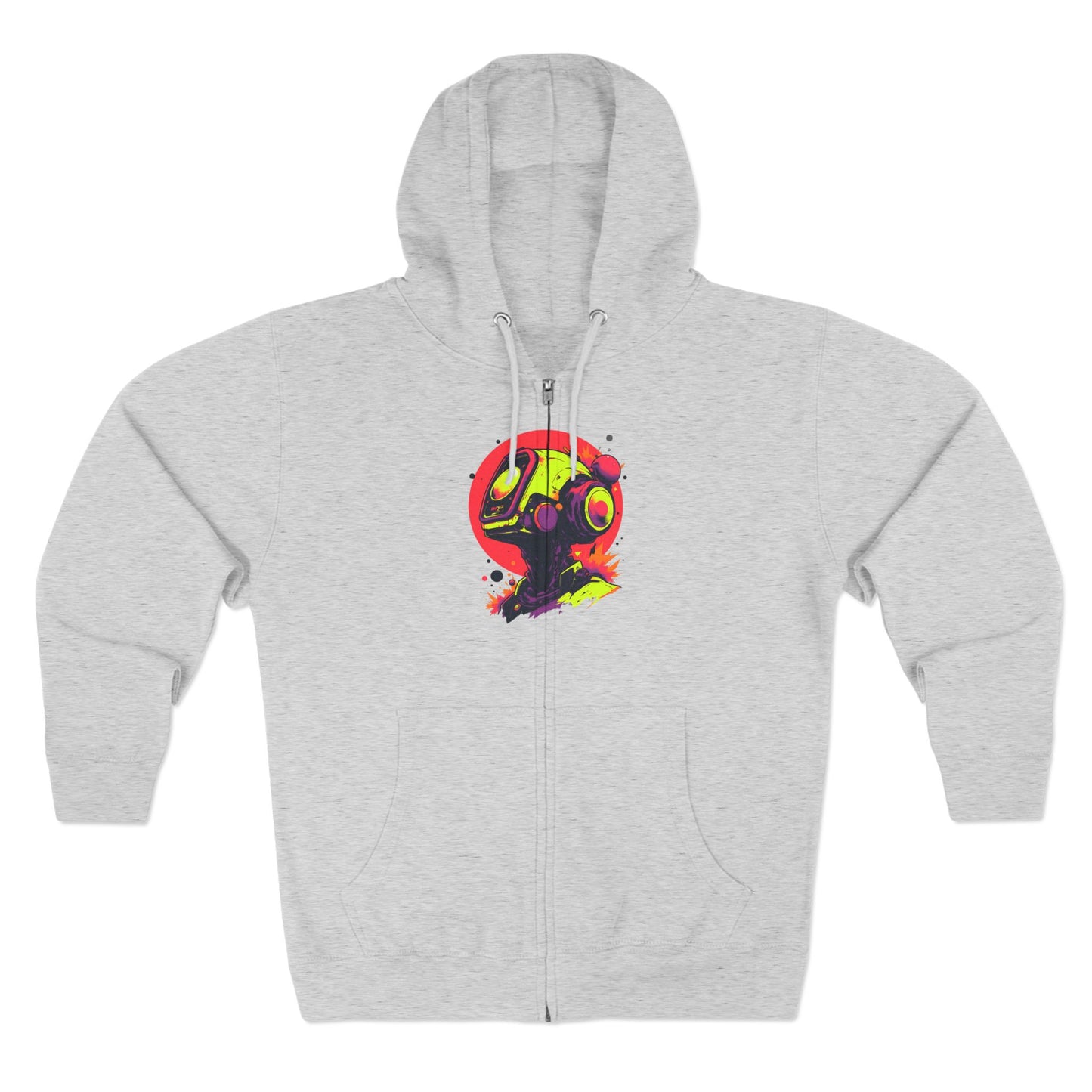 Unisex Zip Hoodie | Y2K Abstract Robot T-Shirt Design