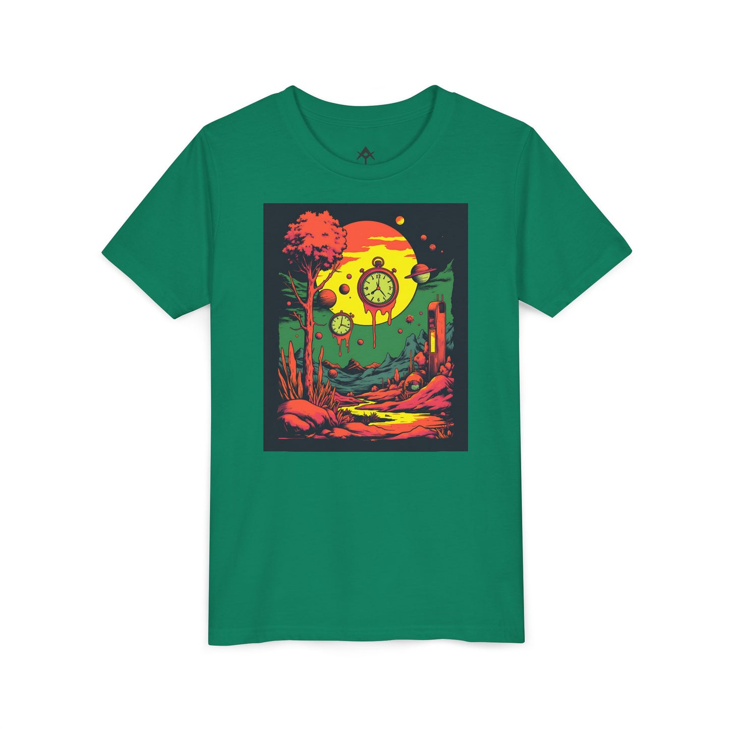 Youth Short Sleeve Tee | Surreal Dripping Geometry