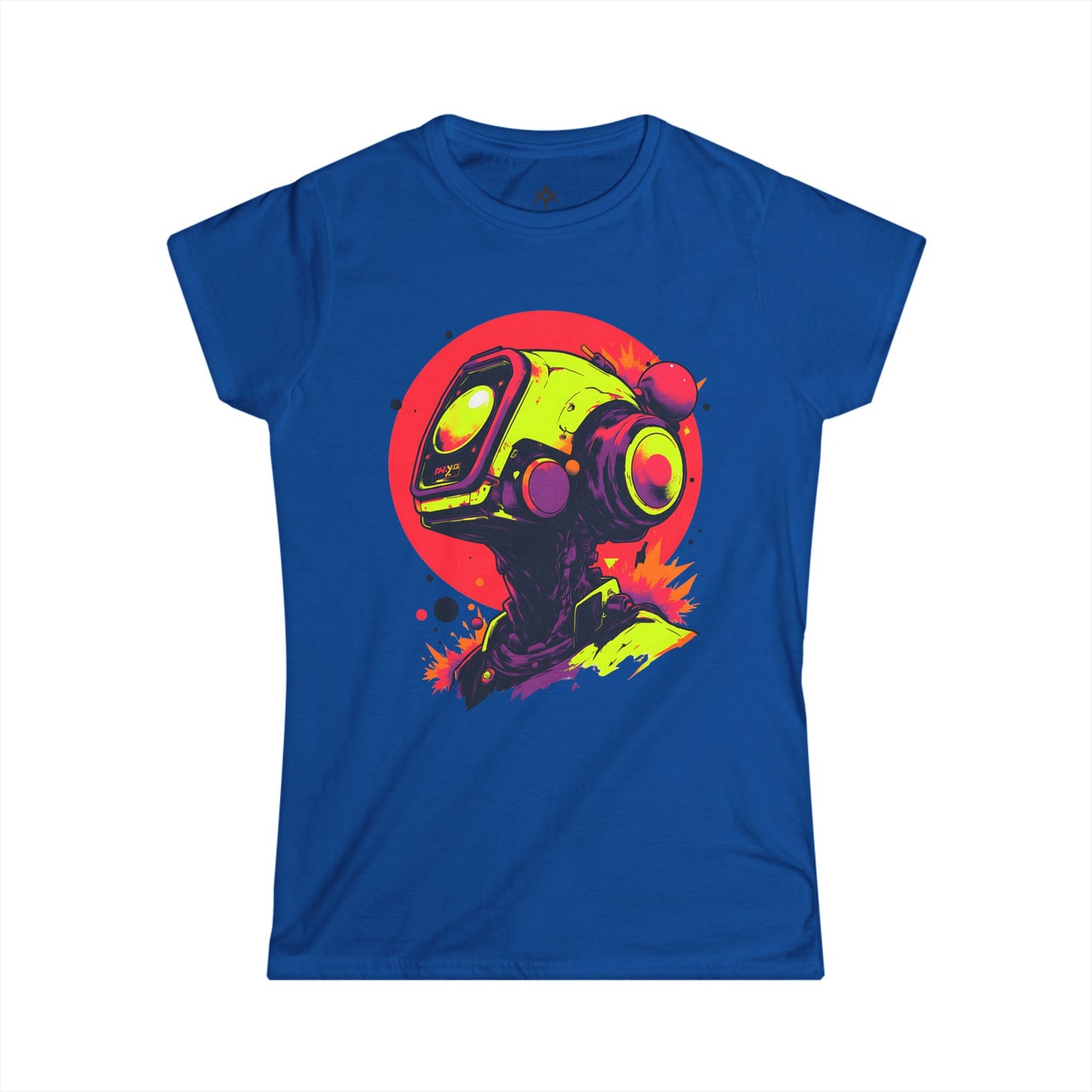 Women's Softstyle Tee | Y2K Abstract Robot T-Shirt Design