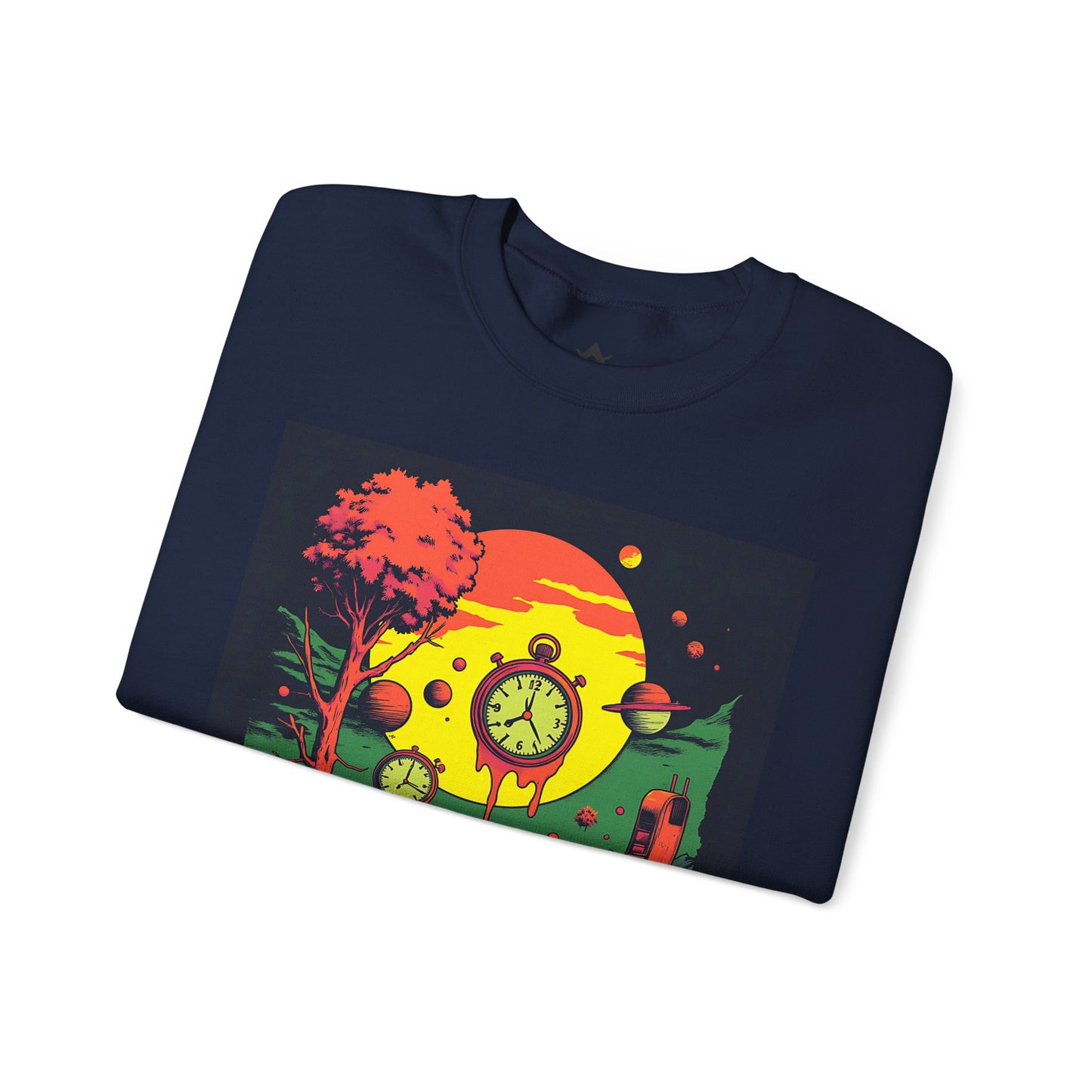 Unisex Heavy Blend™ Crewneck Sweatshirt | Surreal Dripping Geometry
