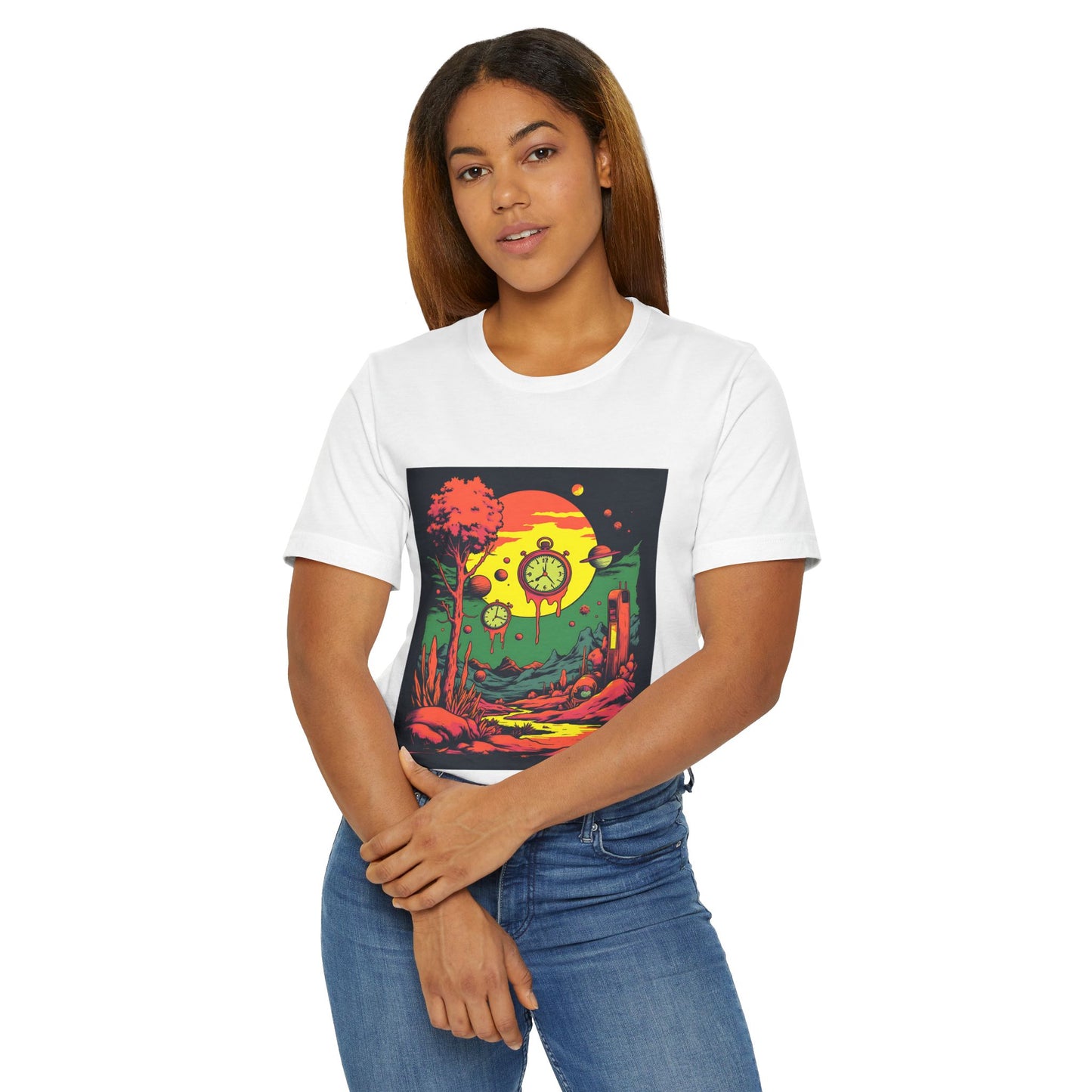 Unisex Jersey T-Shirt | Surreal Dripping Geometry
