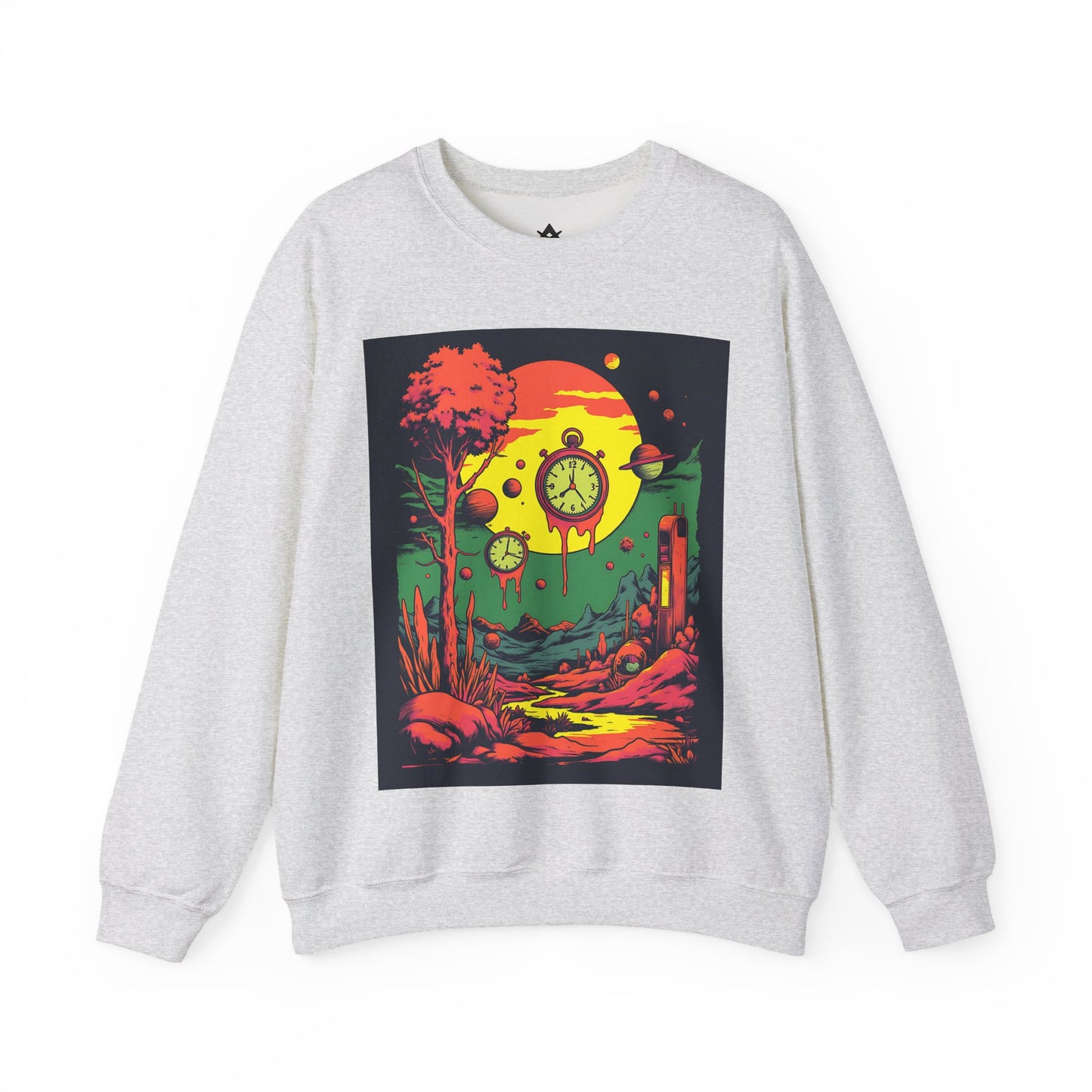 Unisex Heavy Blend™ Crewneck Sweatshirt | Surreal Dripping Geometry