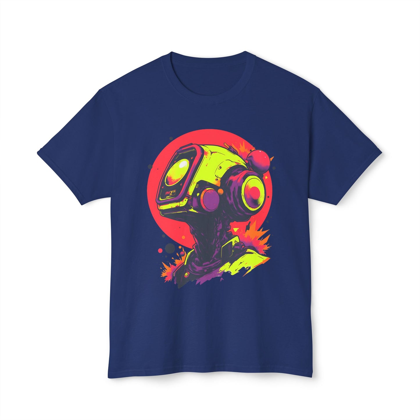 Unisex HD Cotton™ T-shirt | Y2K Abstract Robot T-Shirt Design