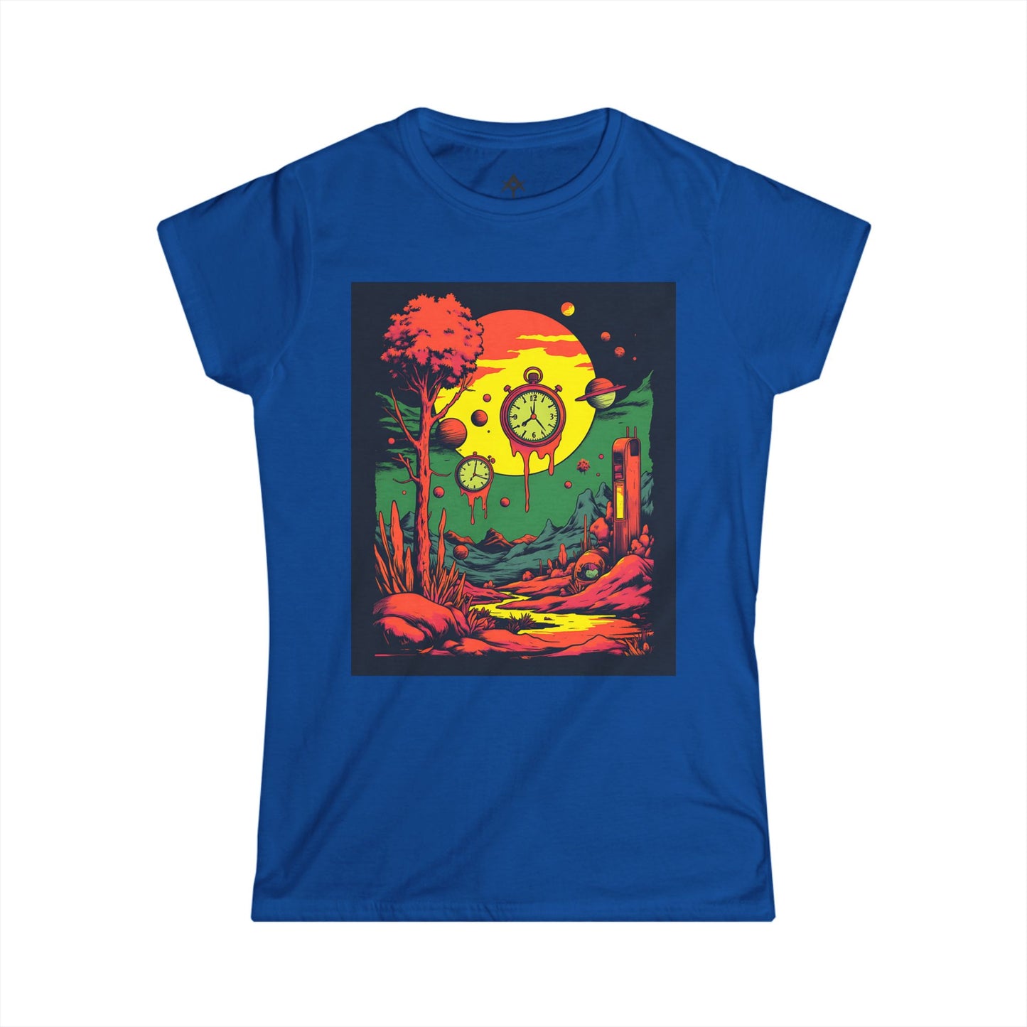 Women's Softstyle Tee | Surreal Dripping Geometry