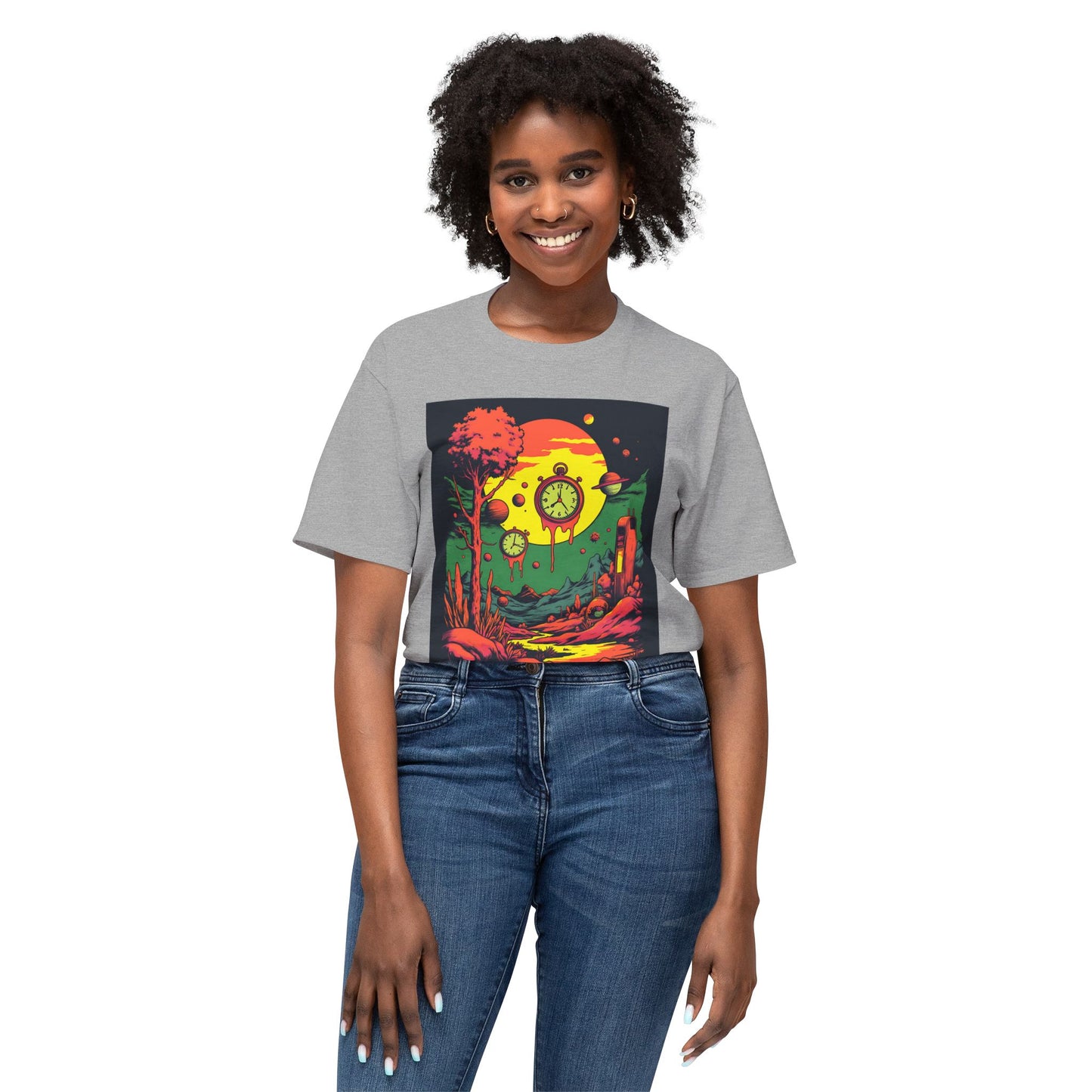 Unisex HD Cotton™ T-shirt | Surreal Dripping Geometry