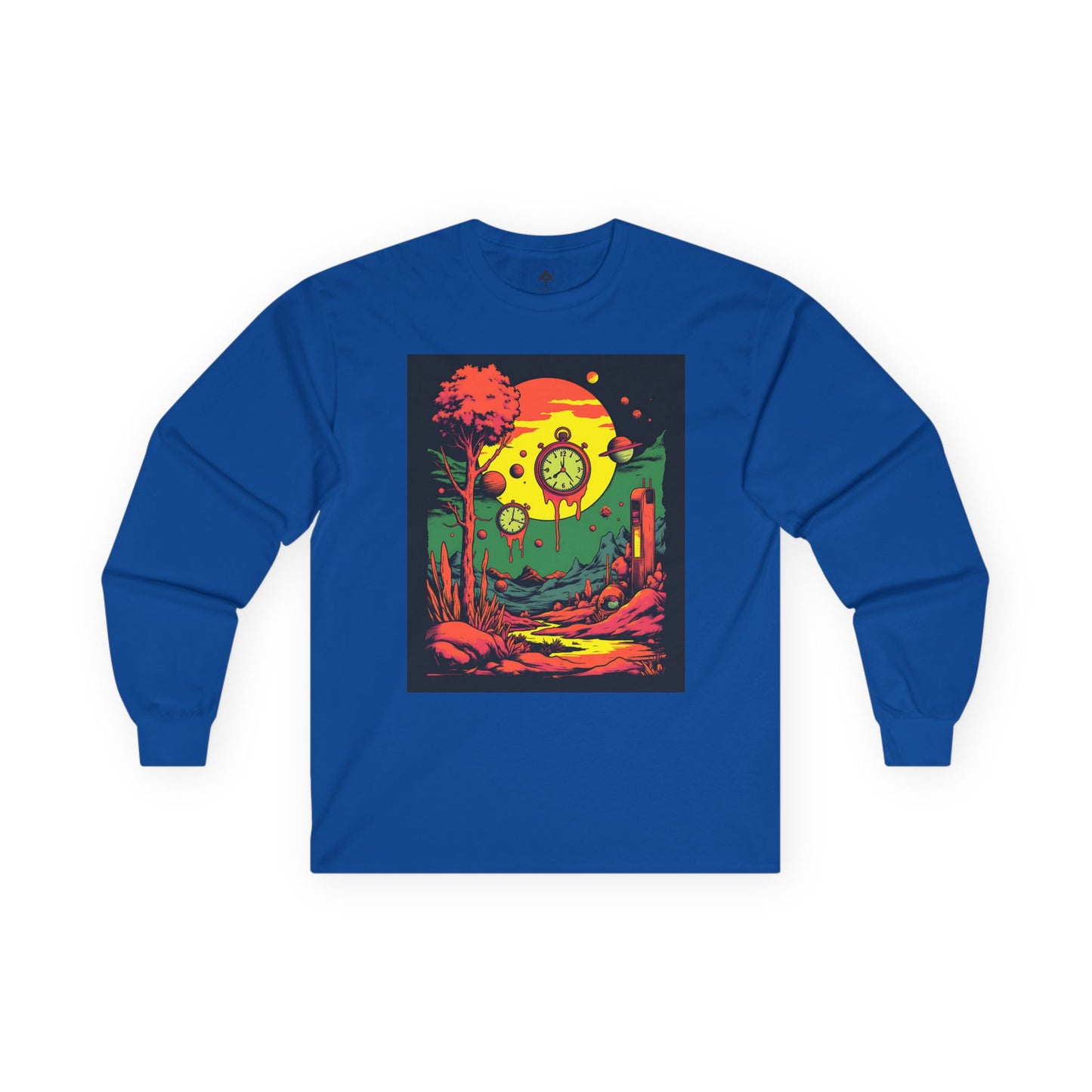 Unisex Ultra Cotton Long Sleeve Tee | Surreal Dripping Geometry