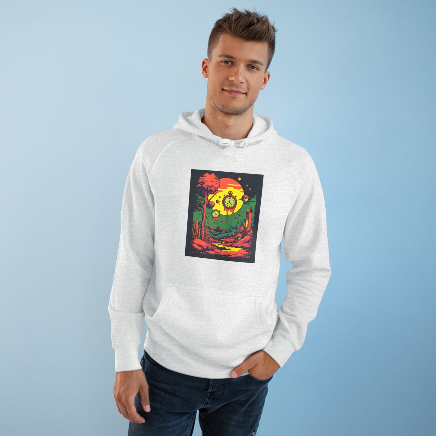 Unisex Supply Hoodie | Surreal Dripping Geometry