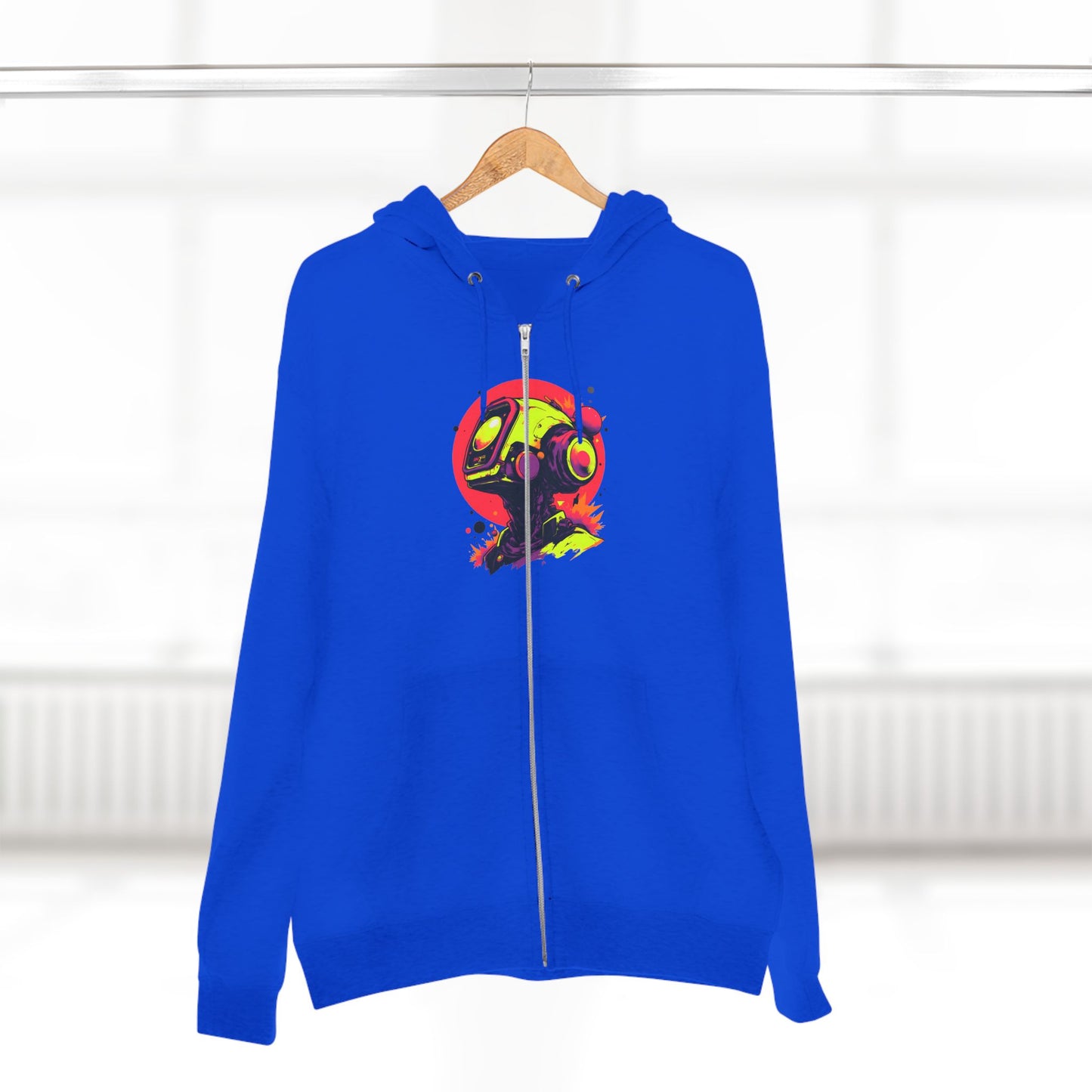 Unisex Zip Hoodie | Y2K Abstract Robot T-Shirt Design