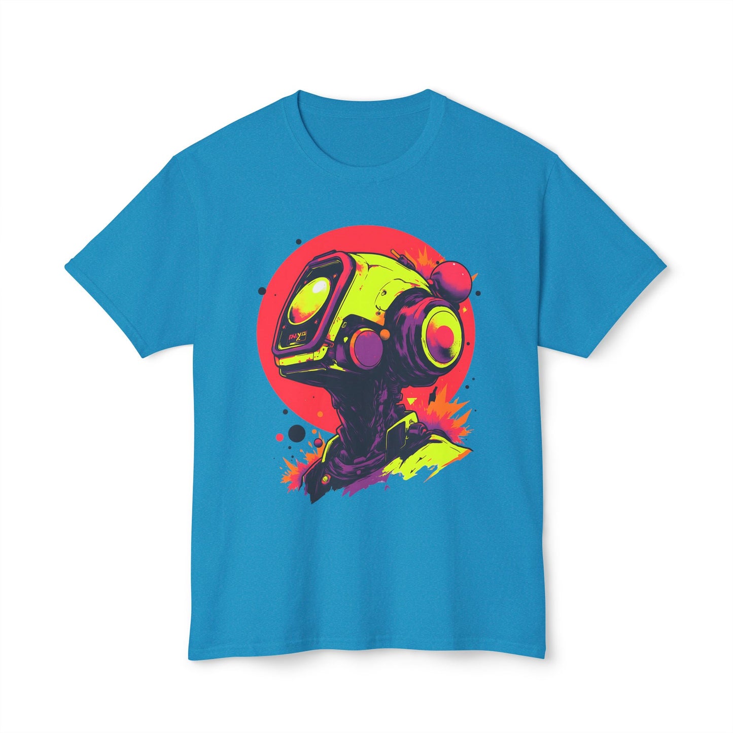 Unisex HD Cotton™ T-shirt | Y2K Abstract Robot T-Shirt Design