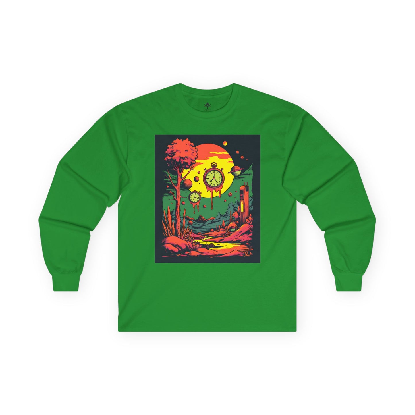 Unisex Ultra Cotton Long Sleeve Tee | Surreal Dripping Geometry