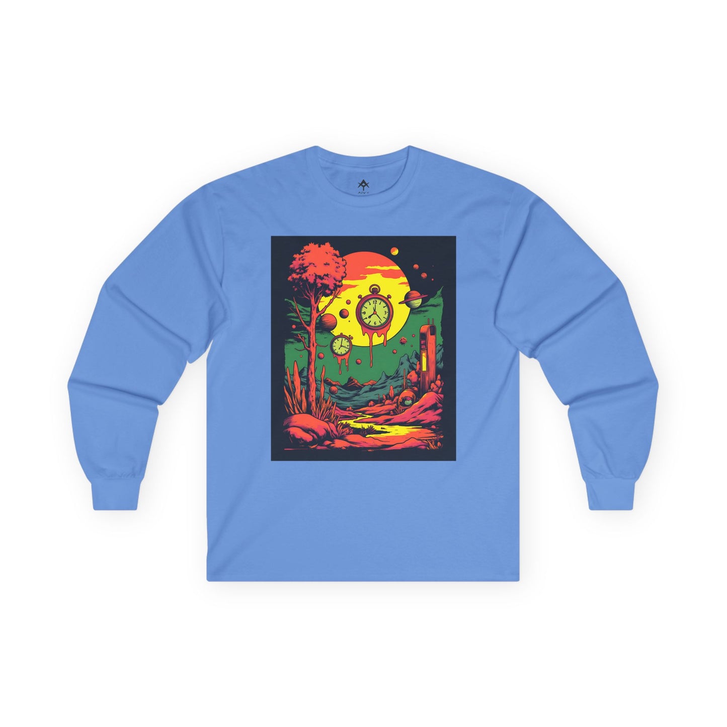 Unisex Ultra Cotton Long Sleeve Tee | Surreal Dripping Geometry