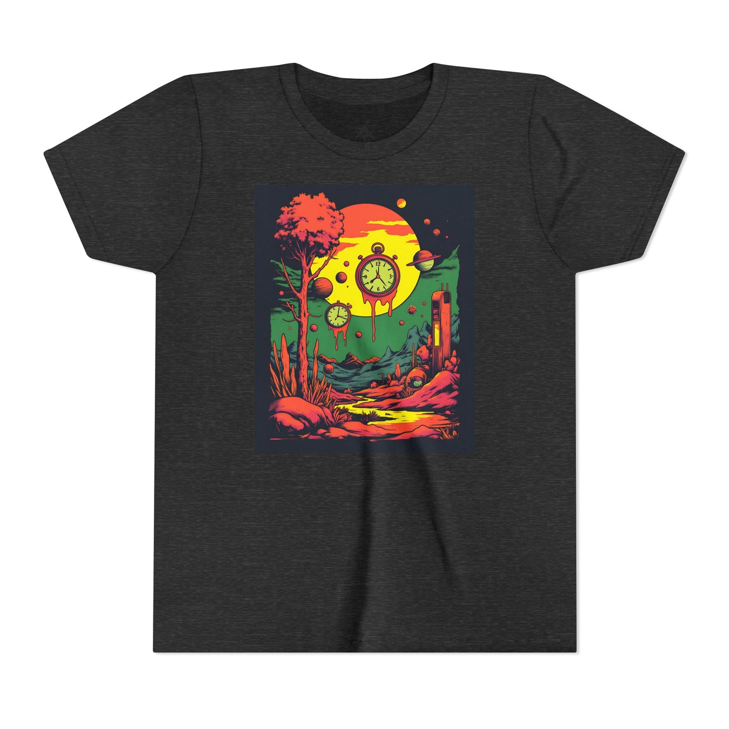 Youth Short Sleeve Tee | Surreal Dripping Geometry