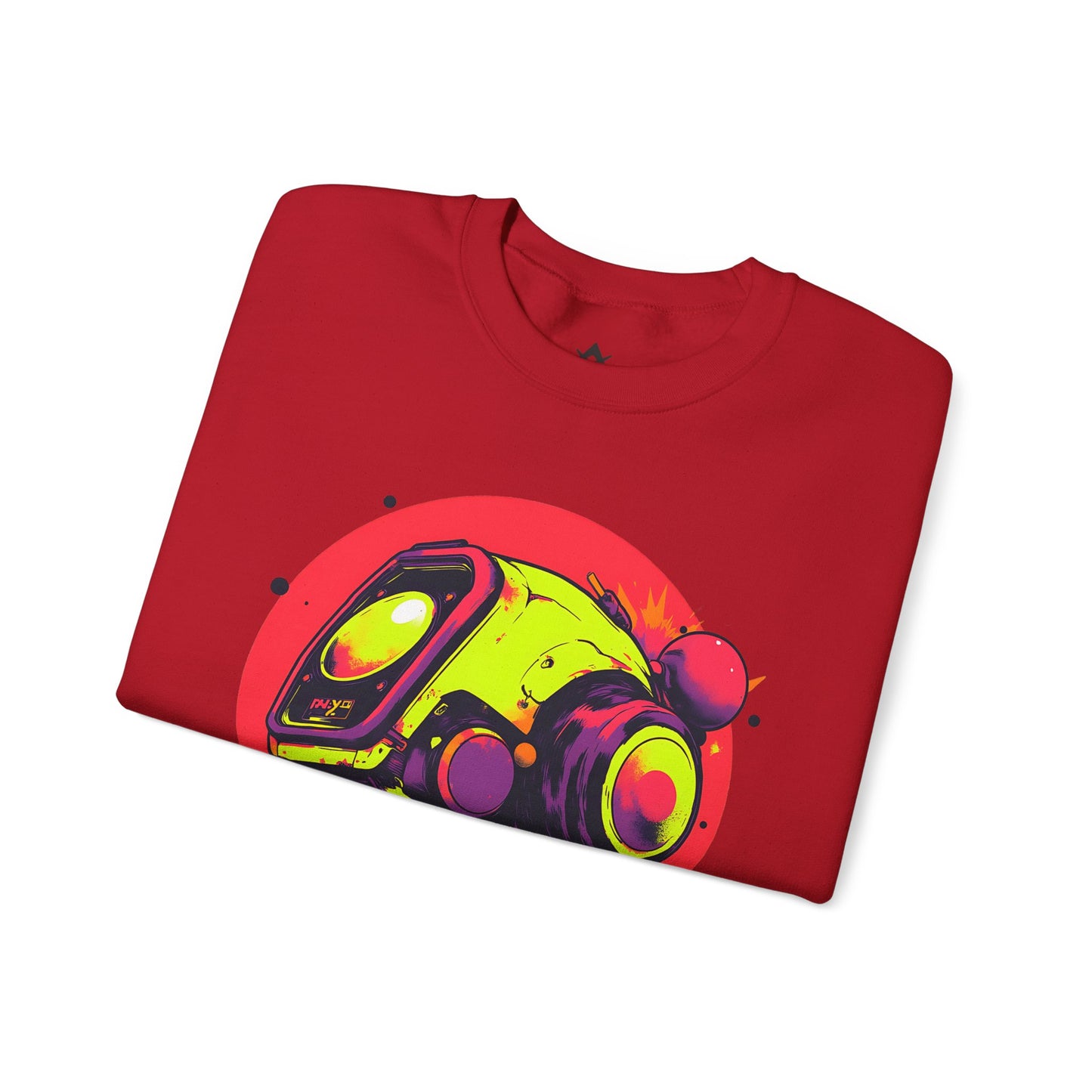 Unisex Heavy Blend™ Crewneck Sweatshirt | Y2K Abstract Robot T-Shirt Design