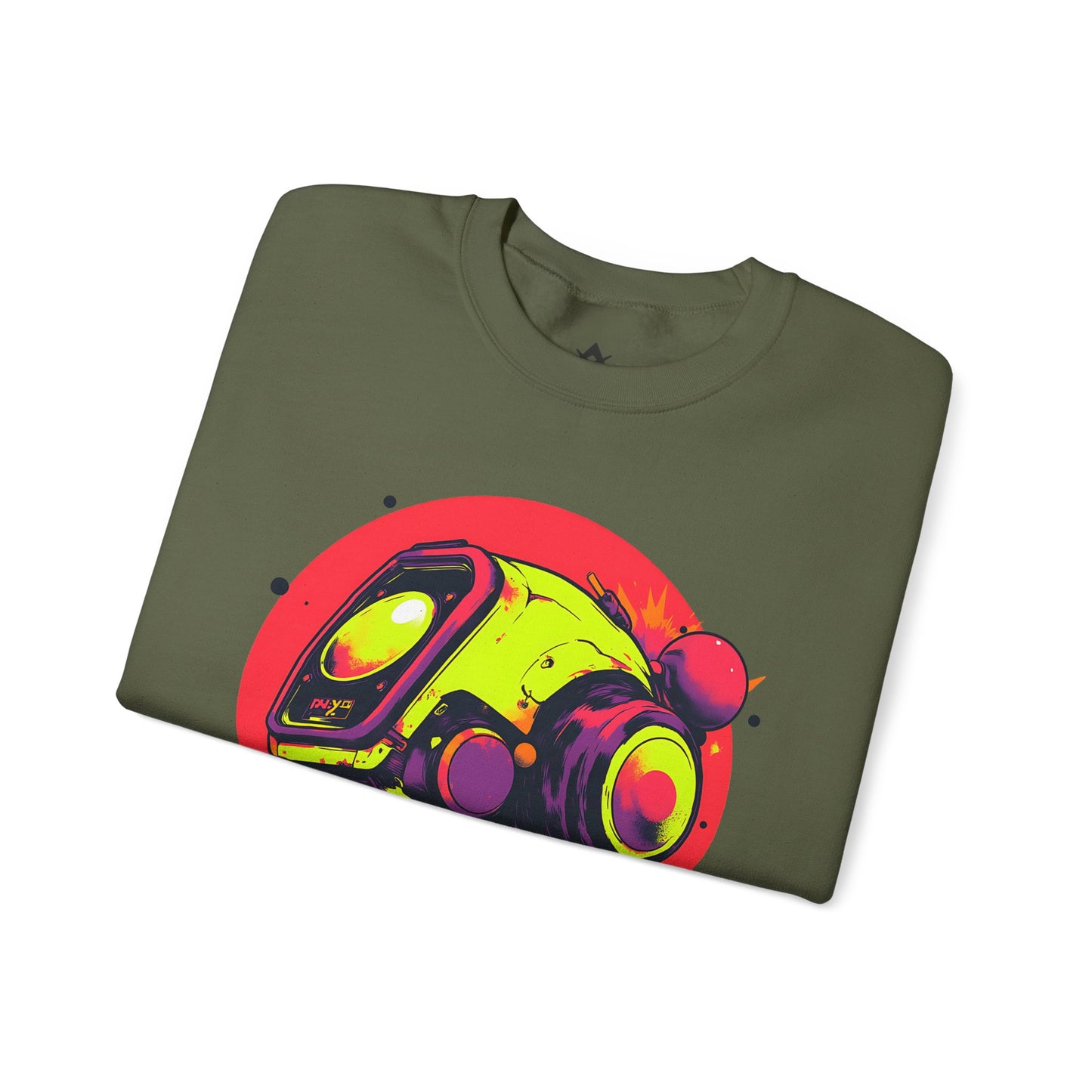 Unisex Heavy Blend™ Crewneck Sweatshirt | Y2K Abstract Robot T-Shirt Design