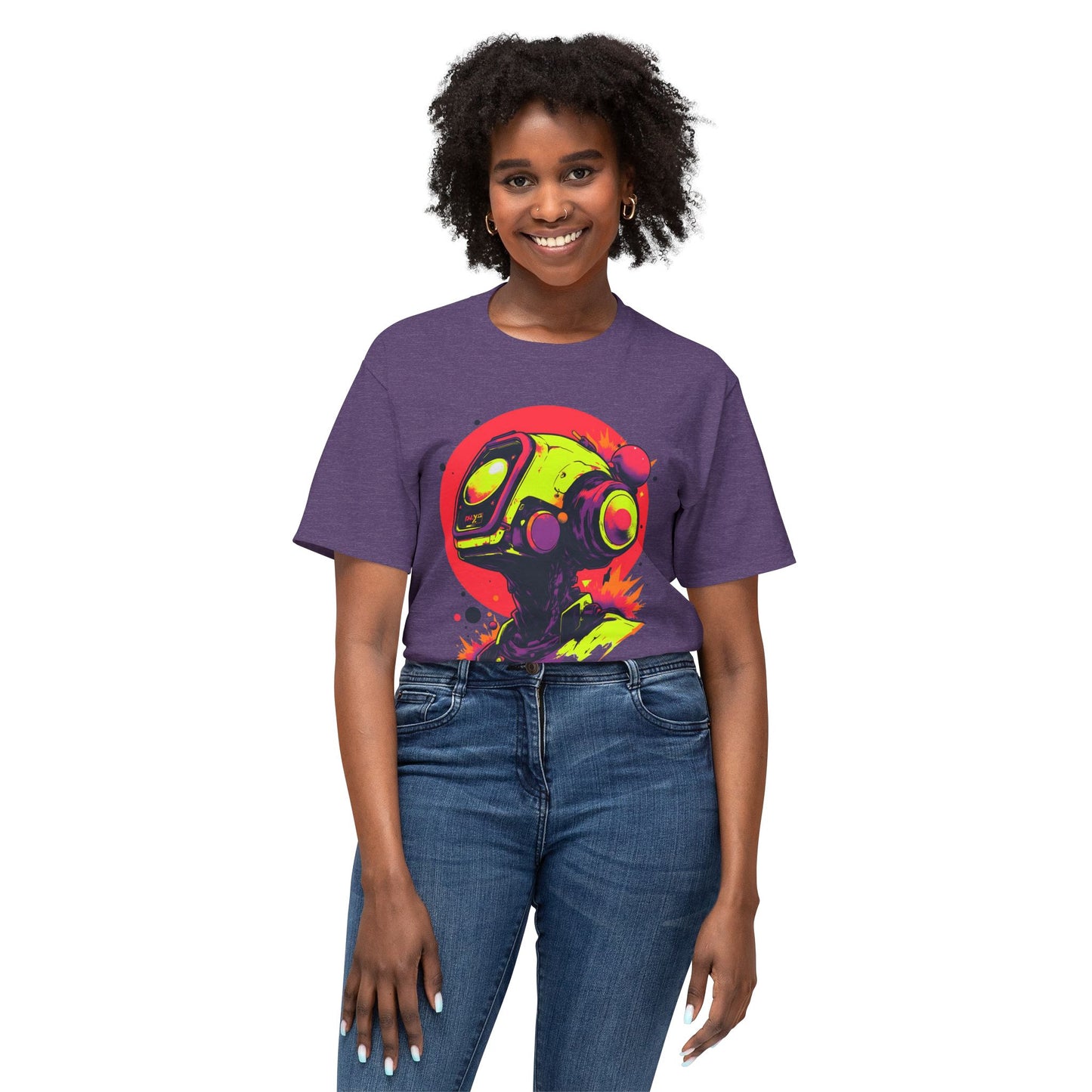 Unisex HD Cotton™ T-shirt | Y2K Abstract Robot T-Shirt Design