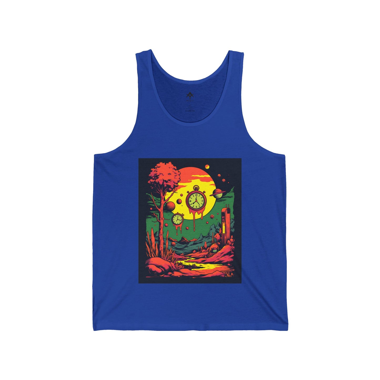 Unisex Jersey Tank | Surreal Dripping Geometry