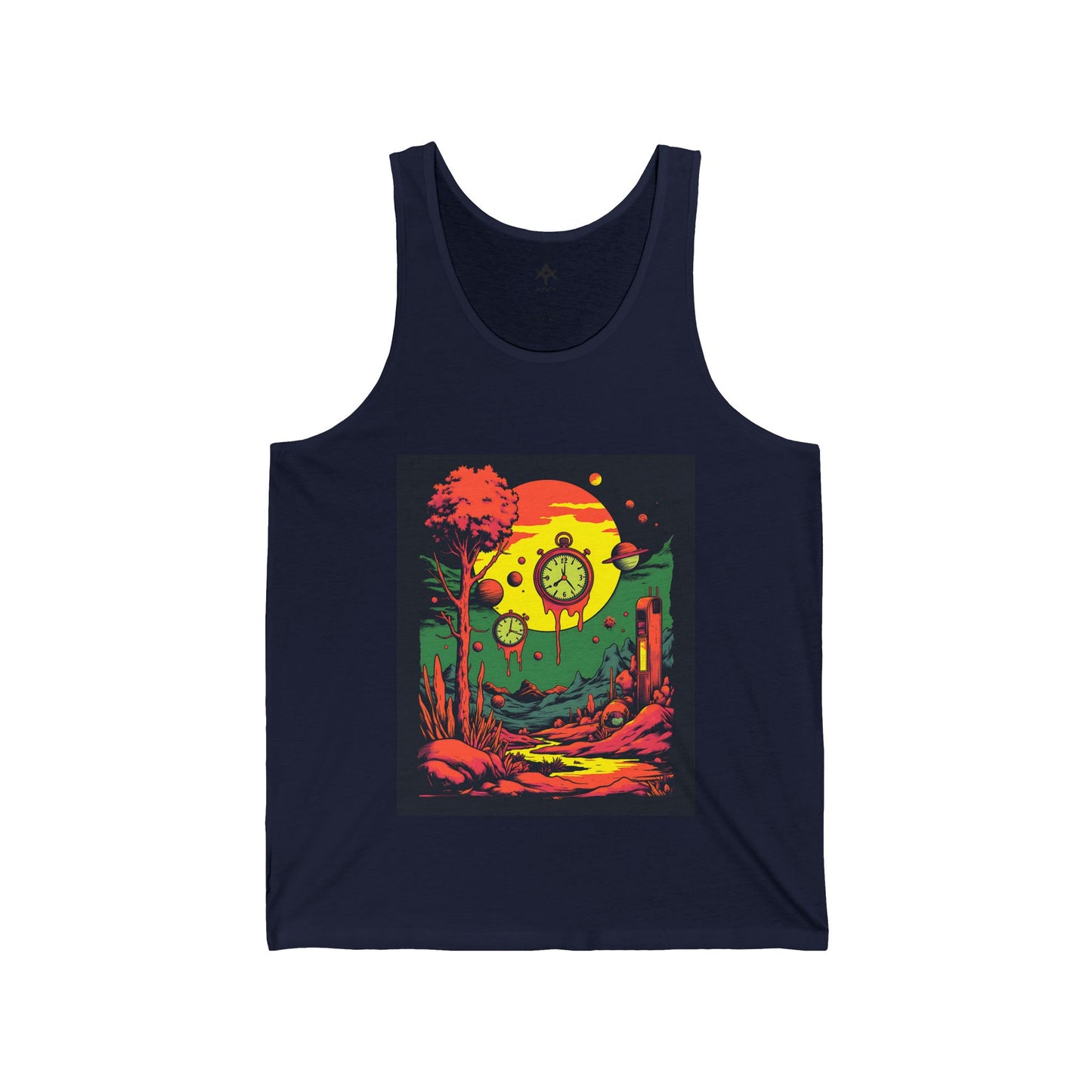 Unisex Jersey Tank | Surreal Dripping Geometry