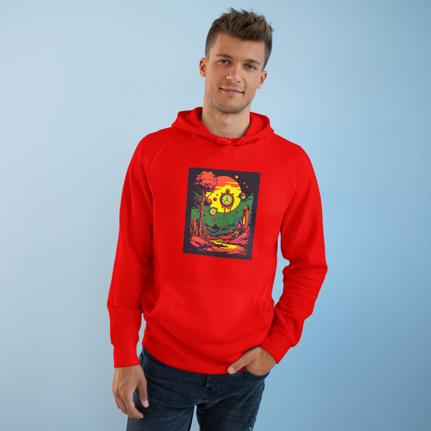 Unisex Supply Hoodie | Surreal Dripping Geometry
