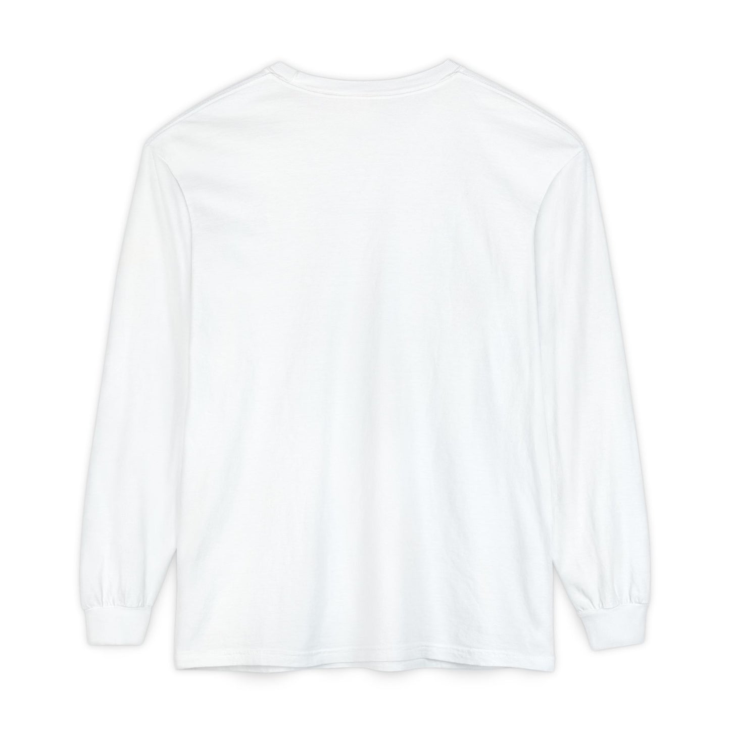Unisex Garment-dyed Long Sleeve T-Shirt | Surreal Dripping Geometry