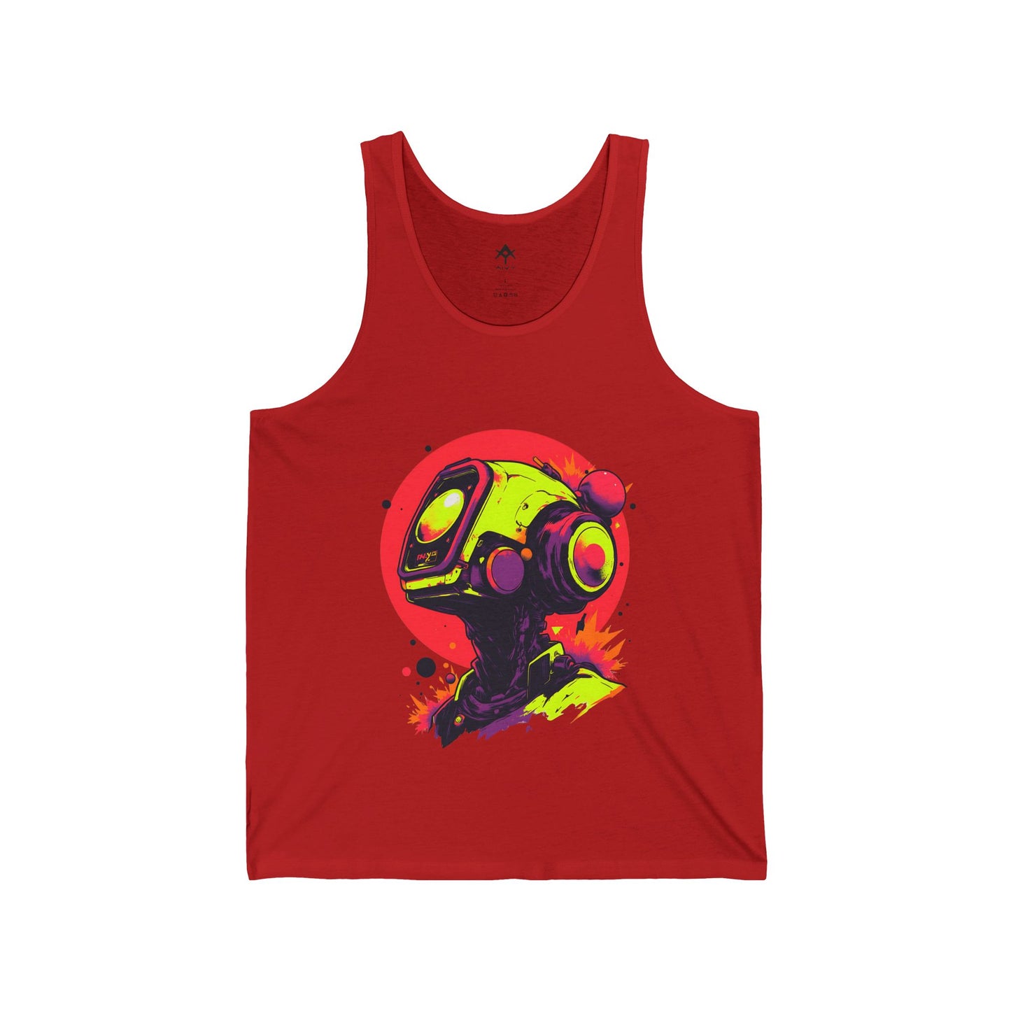Unisex Jersey Tank | Y2K Abstract Robot T-Shirt Design