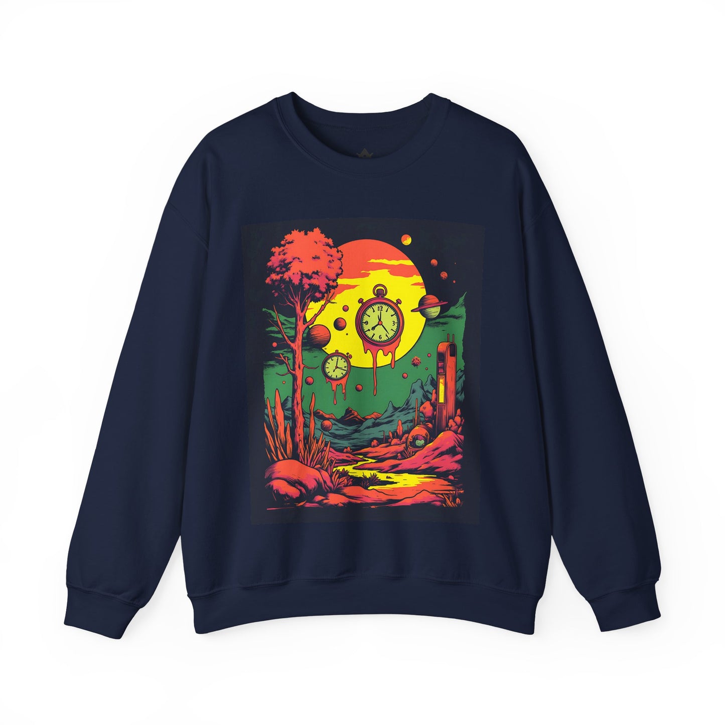 Unisex Heavy Blend™ Crewneck Sweatshirt | Surreal Dripping Geometry