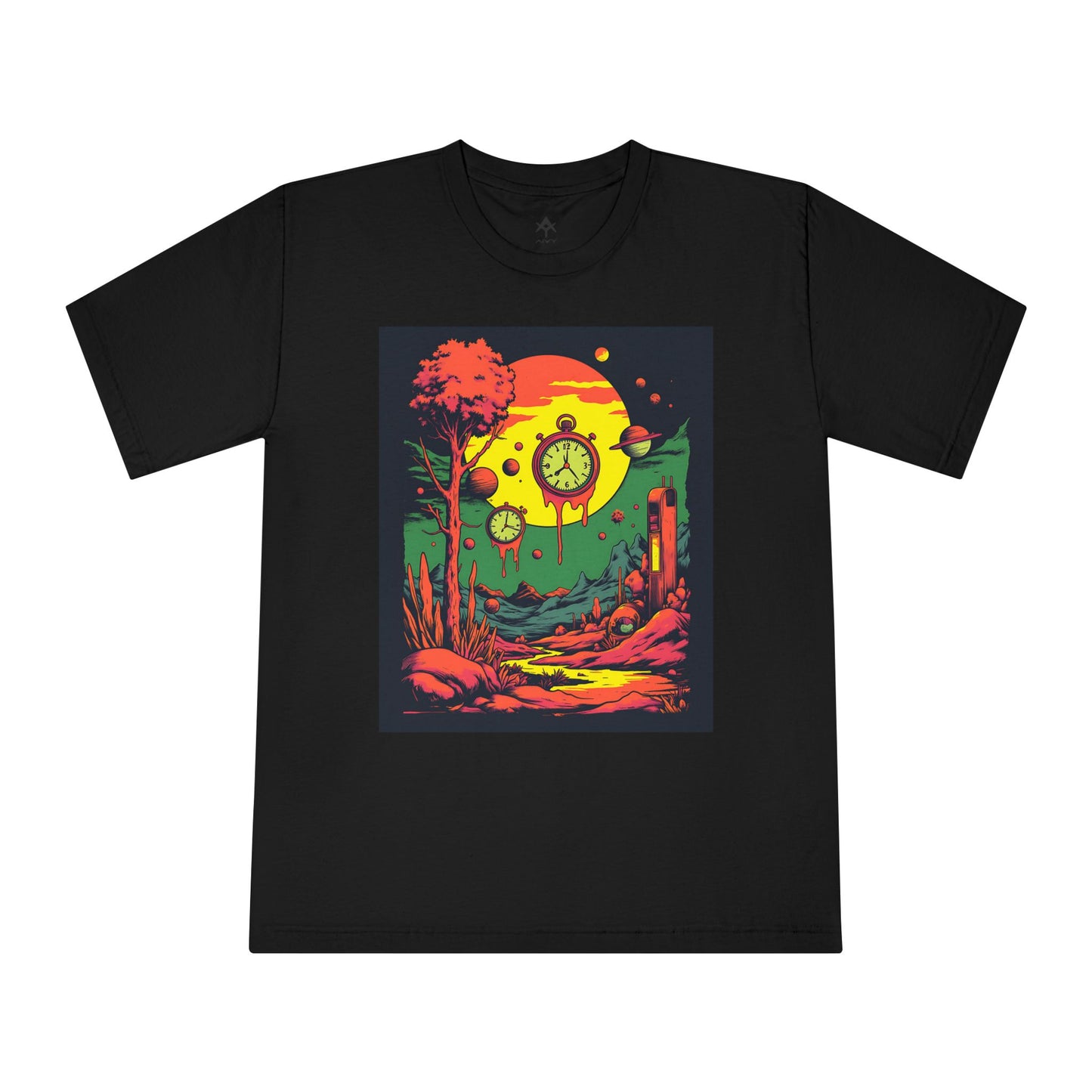 Unisex Classic Crewneck T-Shirt | Surreal Dripping Geometry