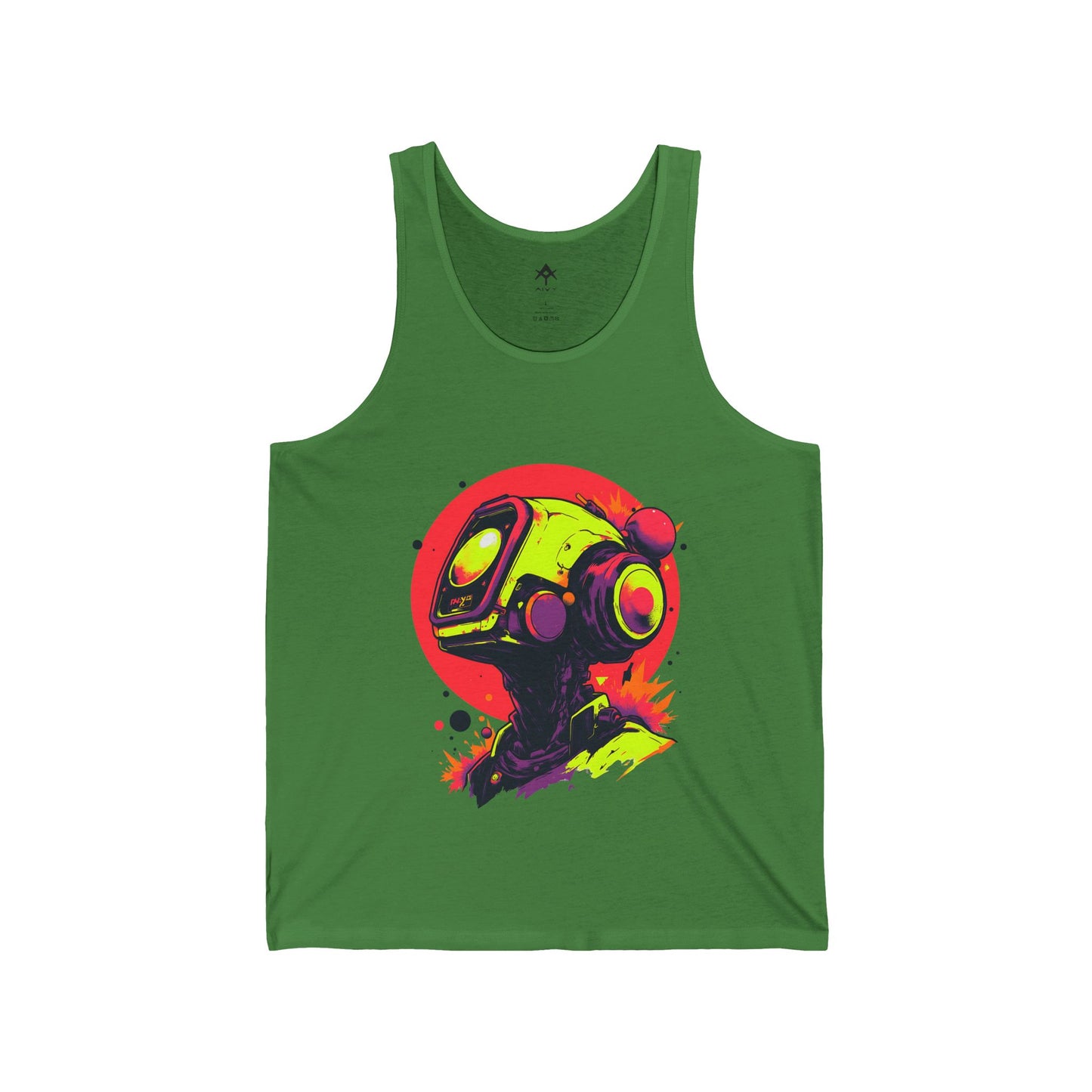 Unisex Jersey Tank | Y2K Abstract Robot T-Shirt Design