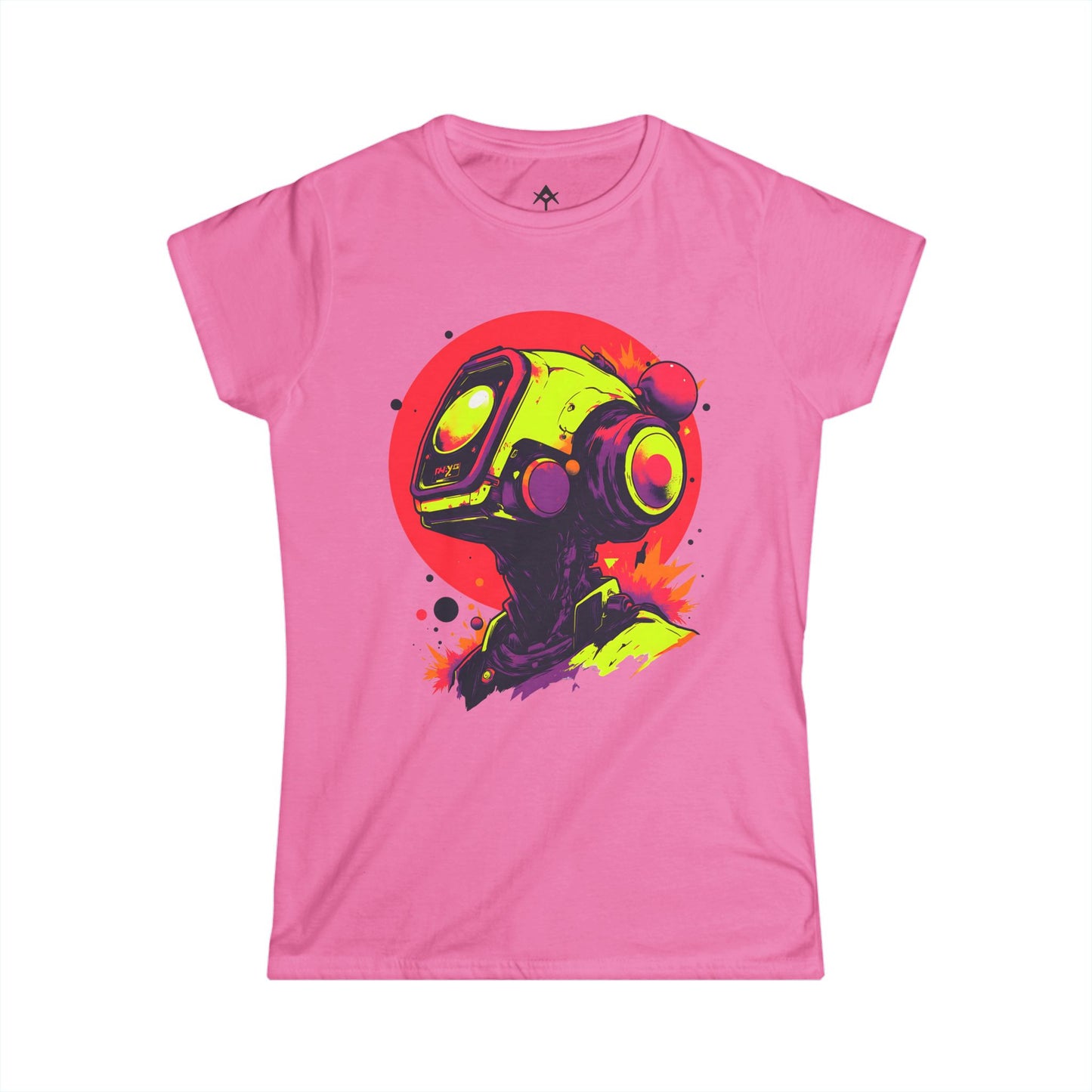Women's Softstyle Tee | Y2K Abstract Robot T-Shirt Design