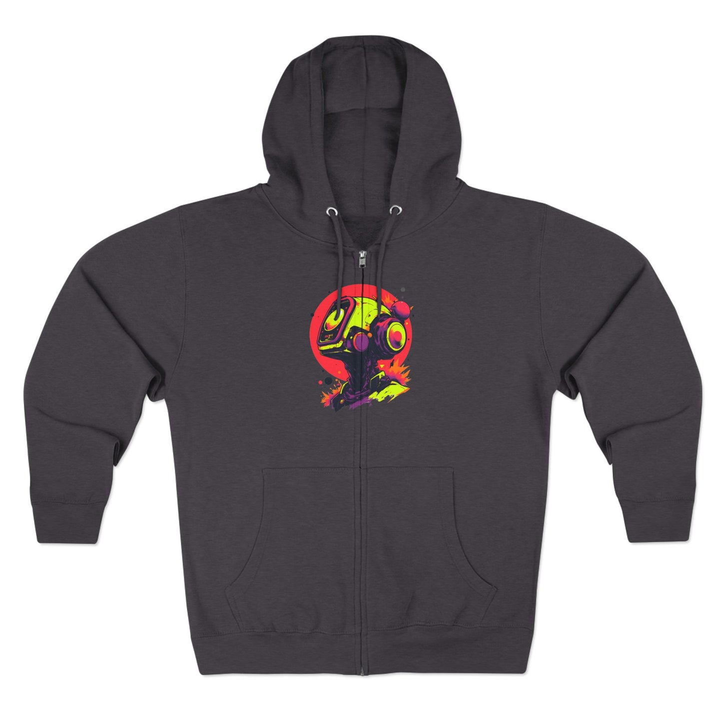 Unisex Zip Hoodie | Y2K Abstract Robot T-Shirt Design
