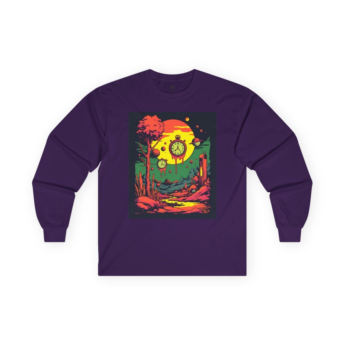 Unisex Ultra Cotton Long Sleeve Tee | Surreal Dripping Geometry