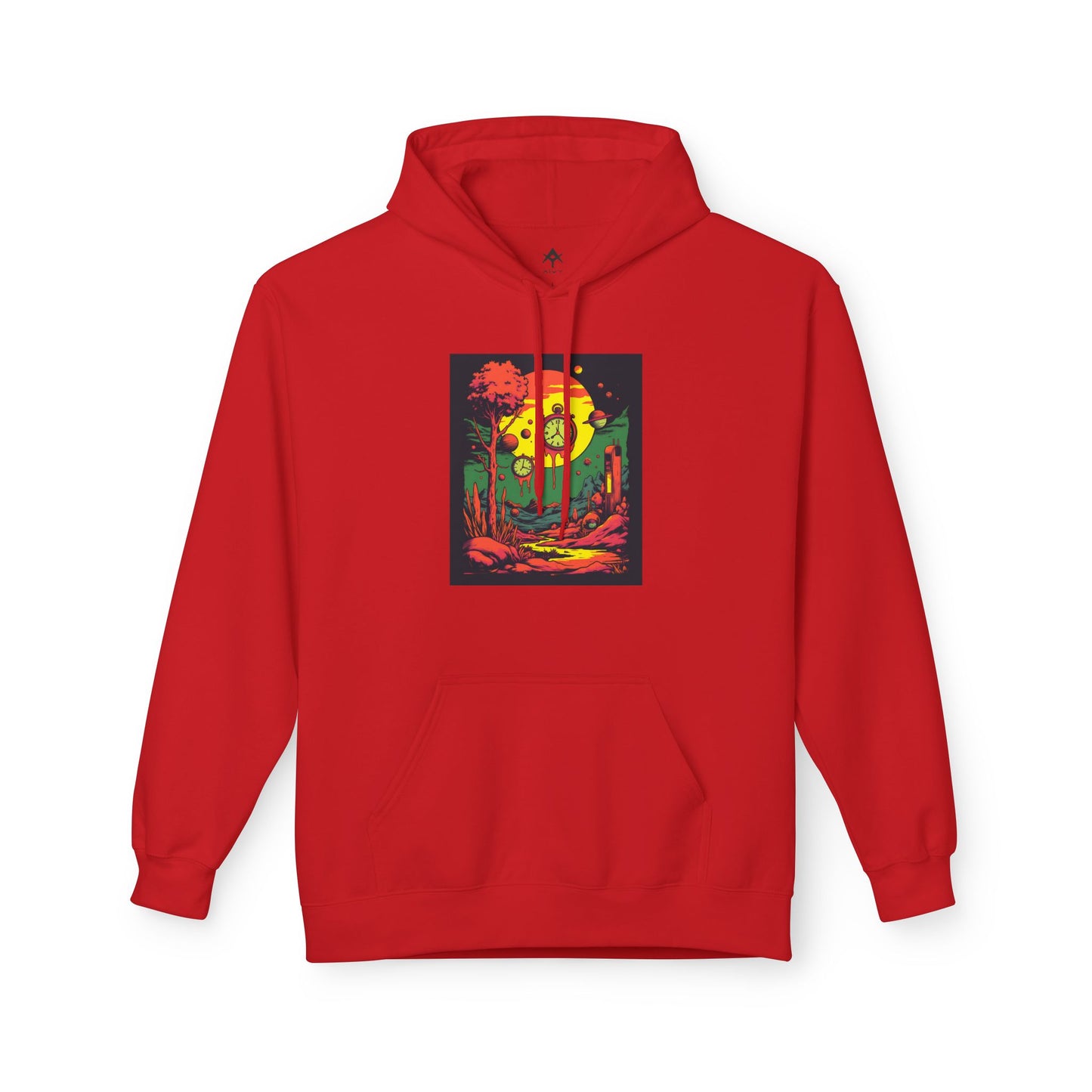 Unisex Midweight Softstyle Fleece Hoodie | Surreal Dripping Geometry