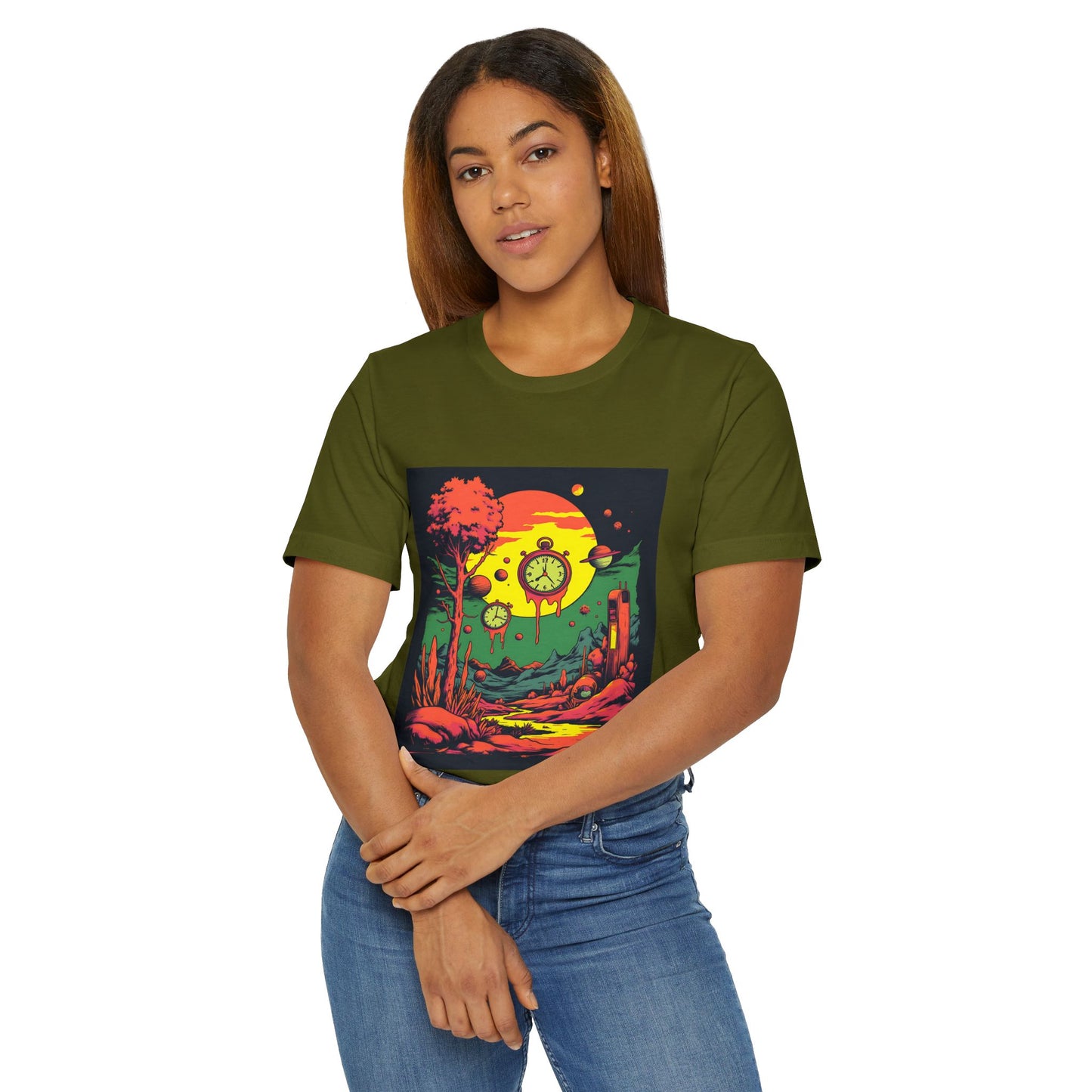 Unisex Jersey T-Shirt | Surreal Dripping Geometry