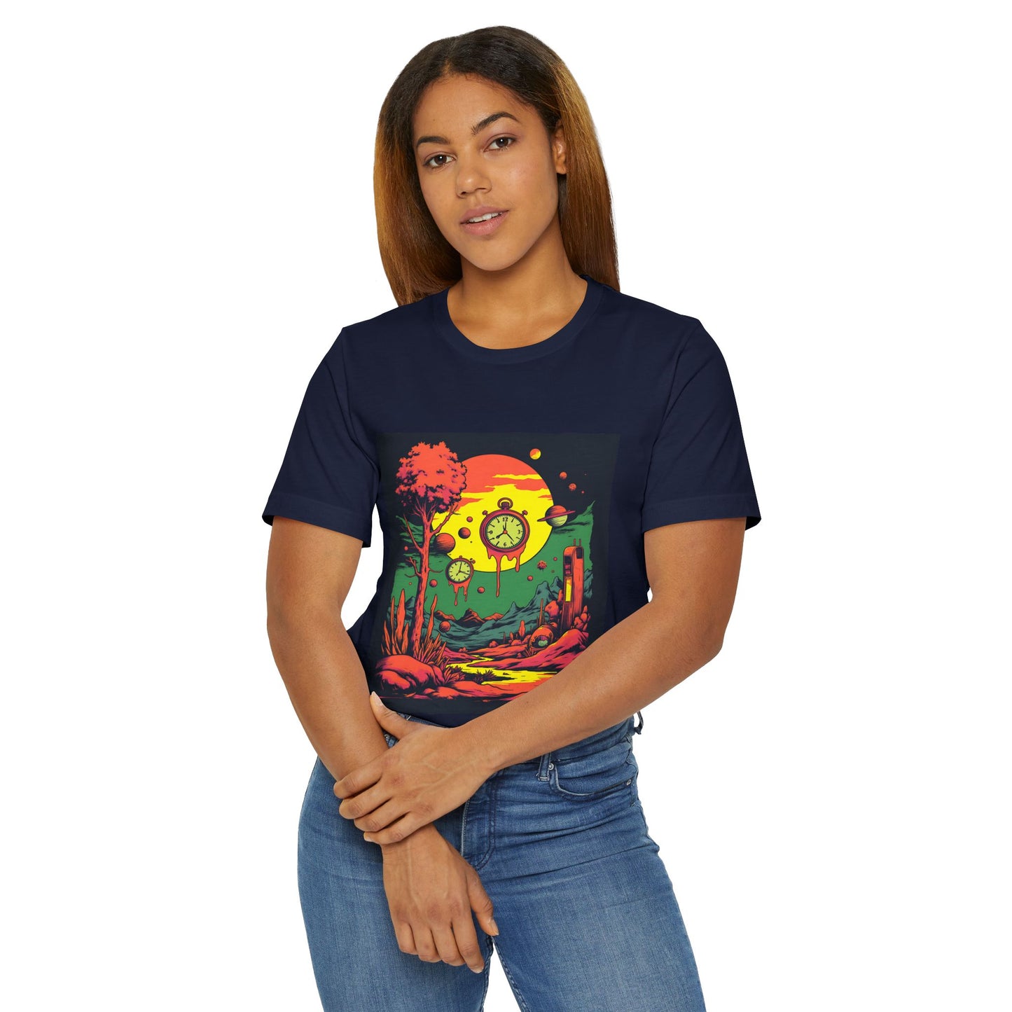 Unisex Jersey T-Shirt | Surreal Dripping Geometry
