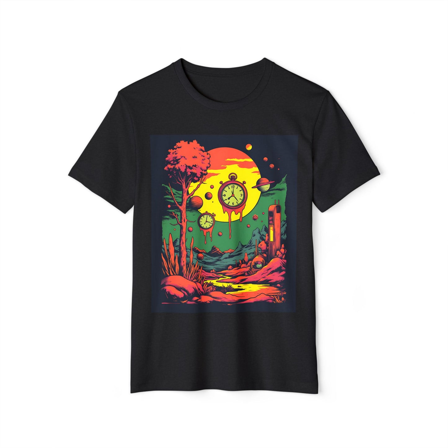 Unisex Recycled Organic T-Shirt | Surreal Dripping Geometry