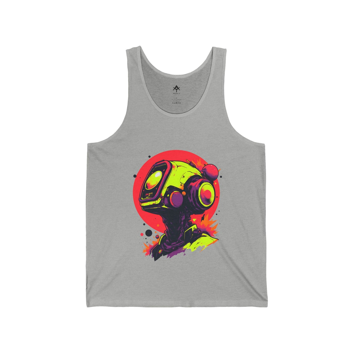 Unisex Jersey Tank | Y2K Abstract Robot T-Shirt Design
