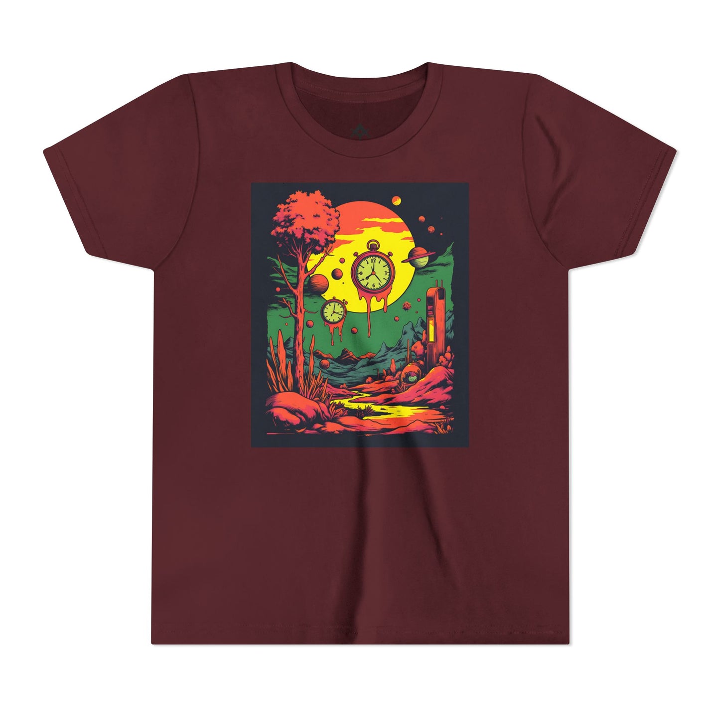 Youth Short Sleeve Tee | Surreal Dripping Geometry