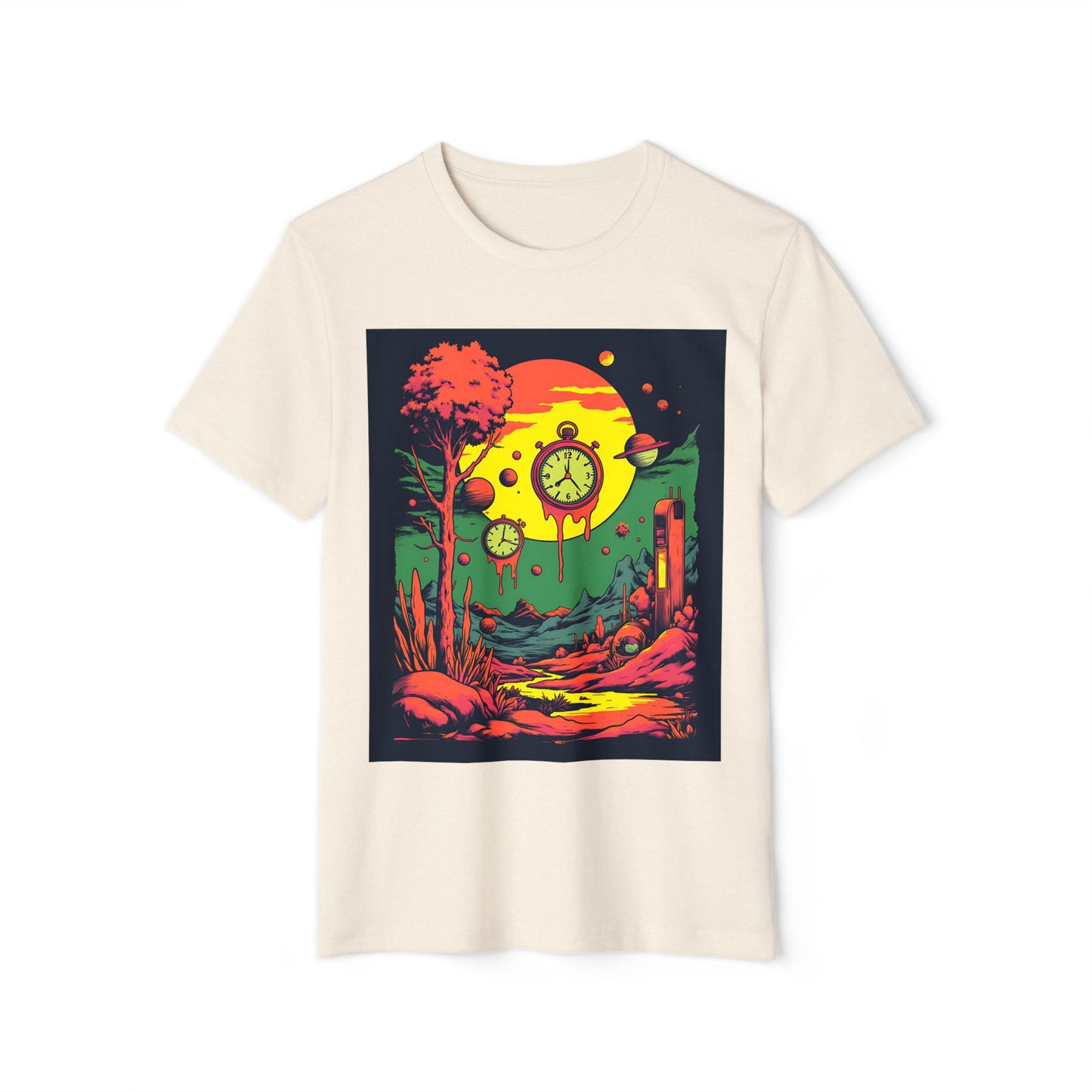Unisex Recycled Organic T-Shirt | Surreal Dripping Geometry