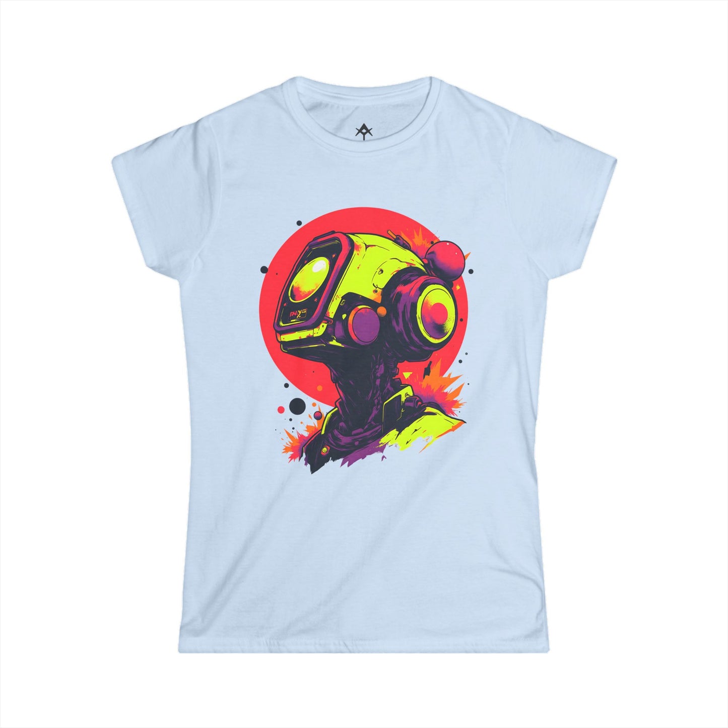 Women's Softstyle Tee | Y2K Abstract Robot T-Shirt Design