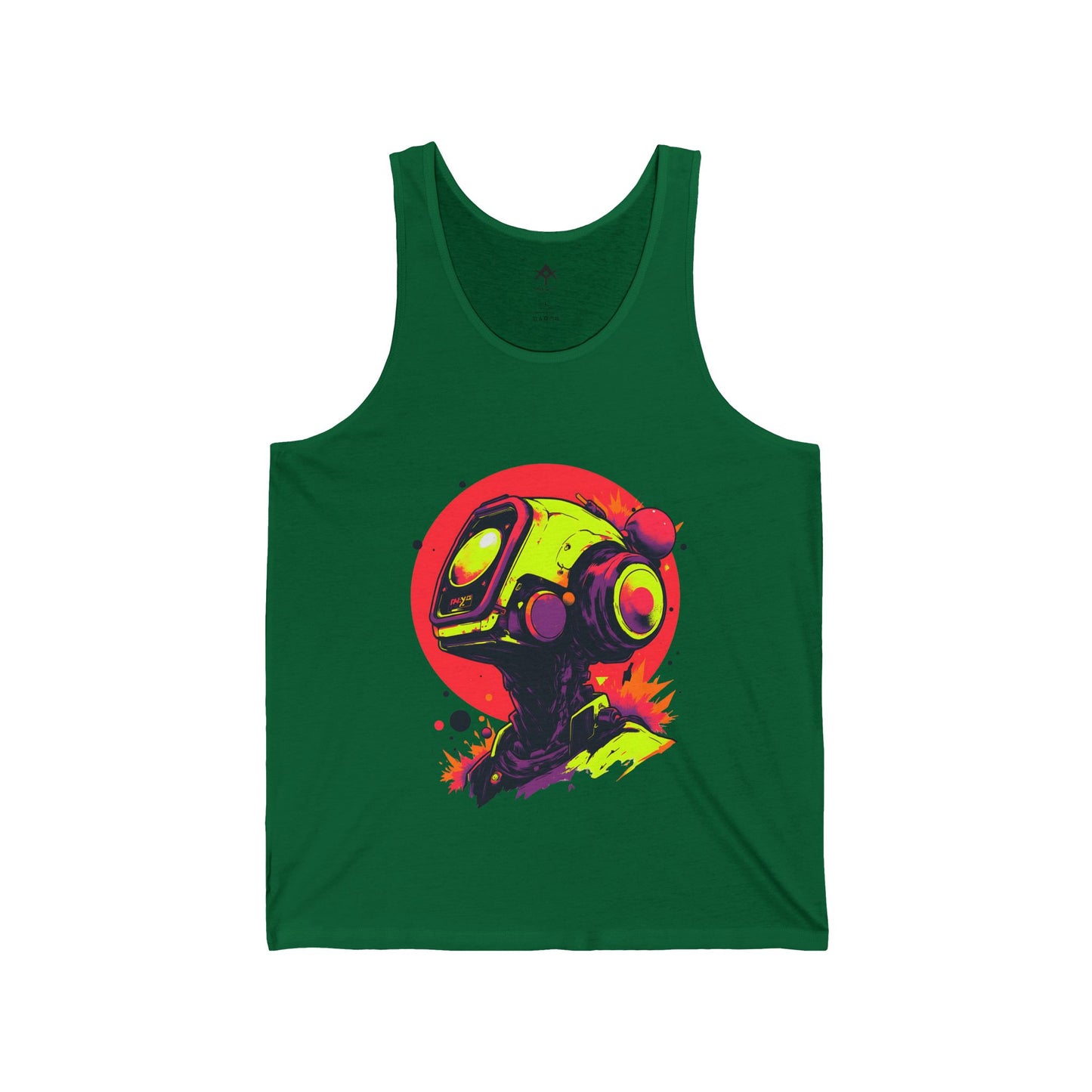 Unisex Jersey Tank | Y2K Abstract Robot T-Shirt Design