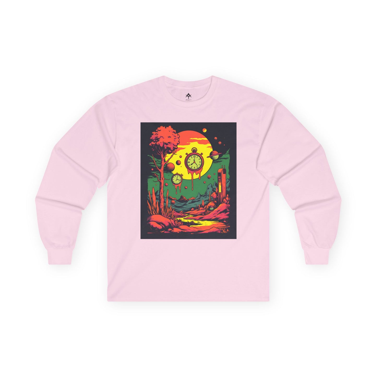 Unisex Ultra Cotton Long Sleeve Tee | Surreal Dripping Geometry