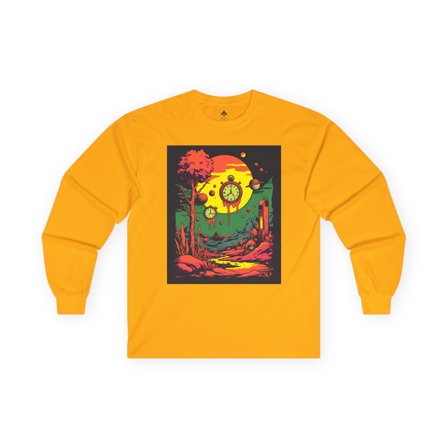 Unisex Ultra Cotton Long Sleeve Tee | Surreal Dripping Geometry